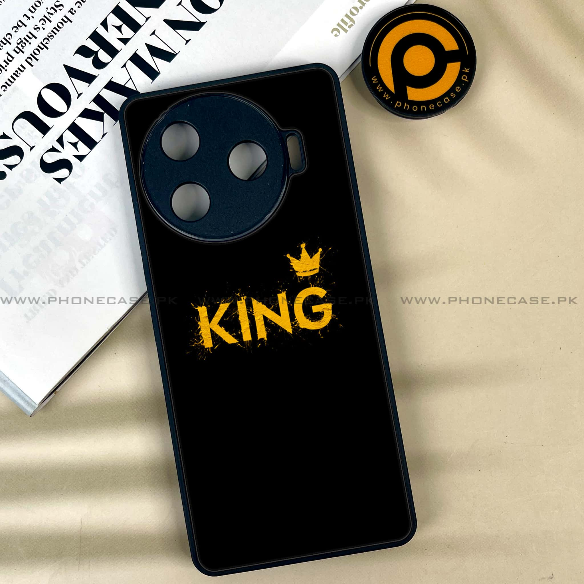 Tecno Camon 30 Pro - King 2.0 Series - Premium Printed Glass soft Bumper shock Proof Case