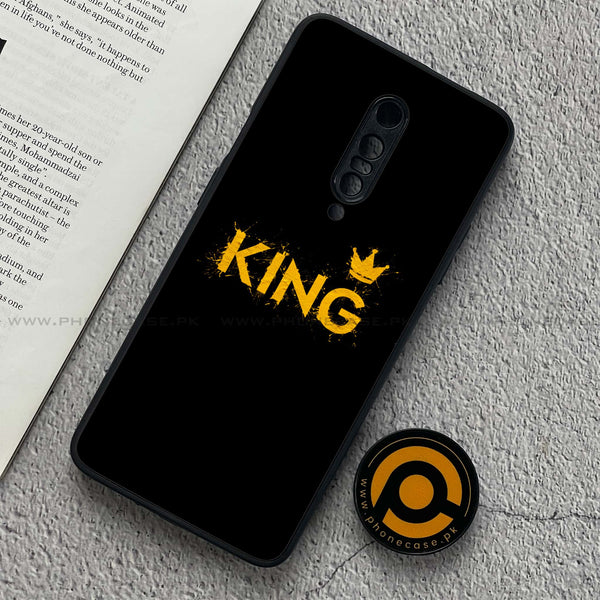 OnePlus 7 Pro - King V 2.0 Design 2 - Premium Printed Glass soft Bumper shock Proof Case CS-19921