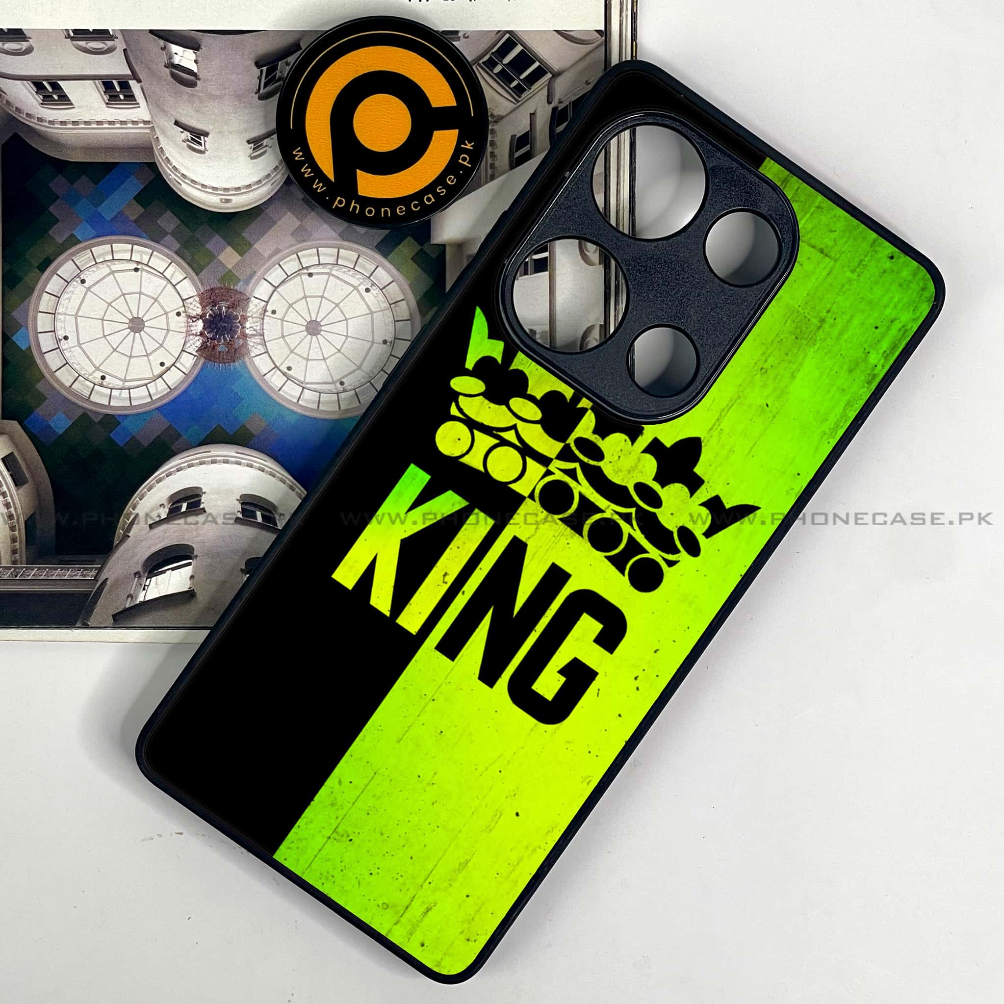 Redmi Note 13 Pro 4G - King Series V 2.0 - Premium Metal Printed soft Bumper shock Proof Case