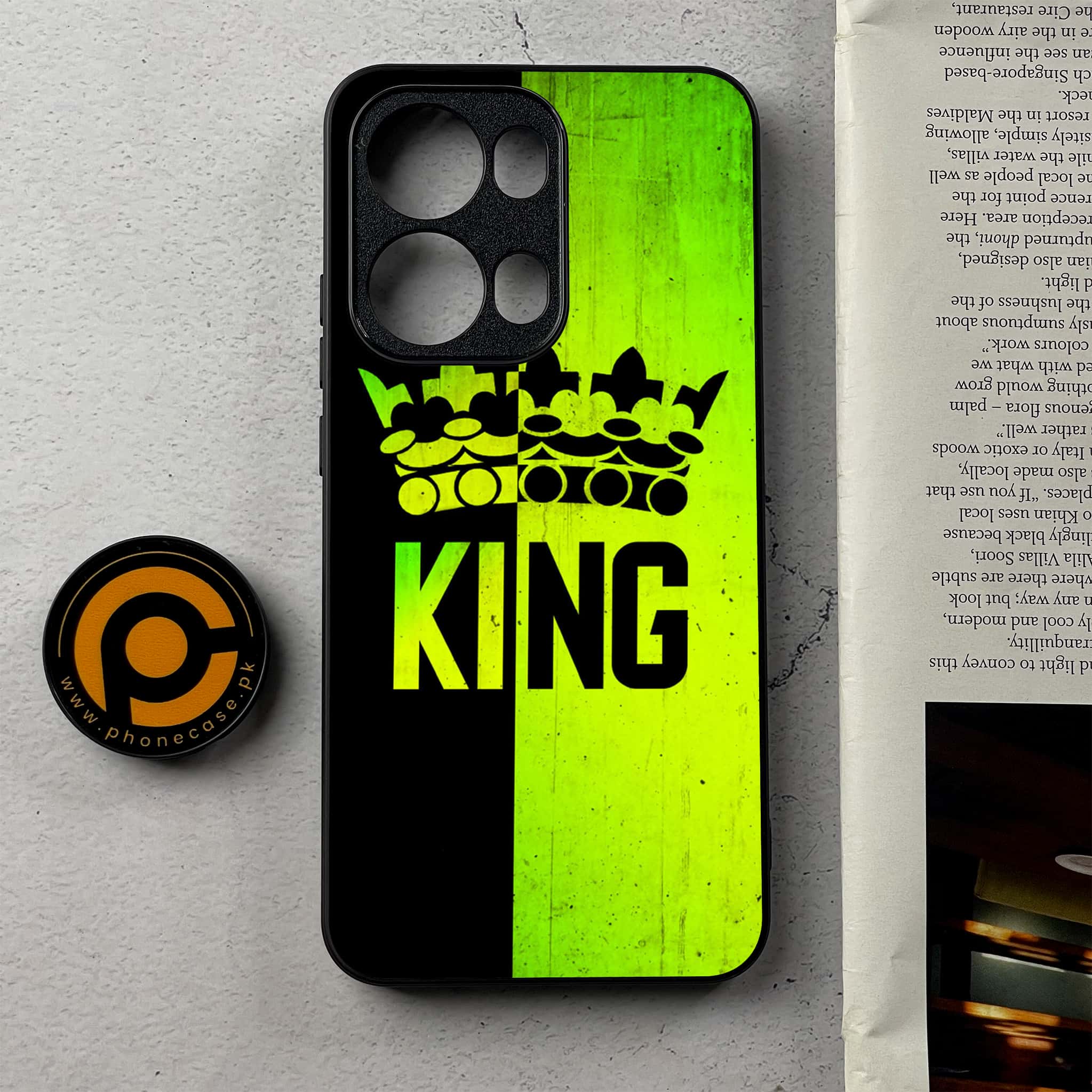 Oppo Reno 13 Pro - King 2.0 Series - Premium Metal Printed Soft Bumper Shockproof Case