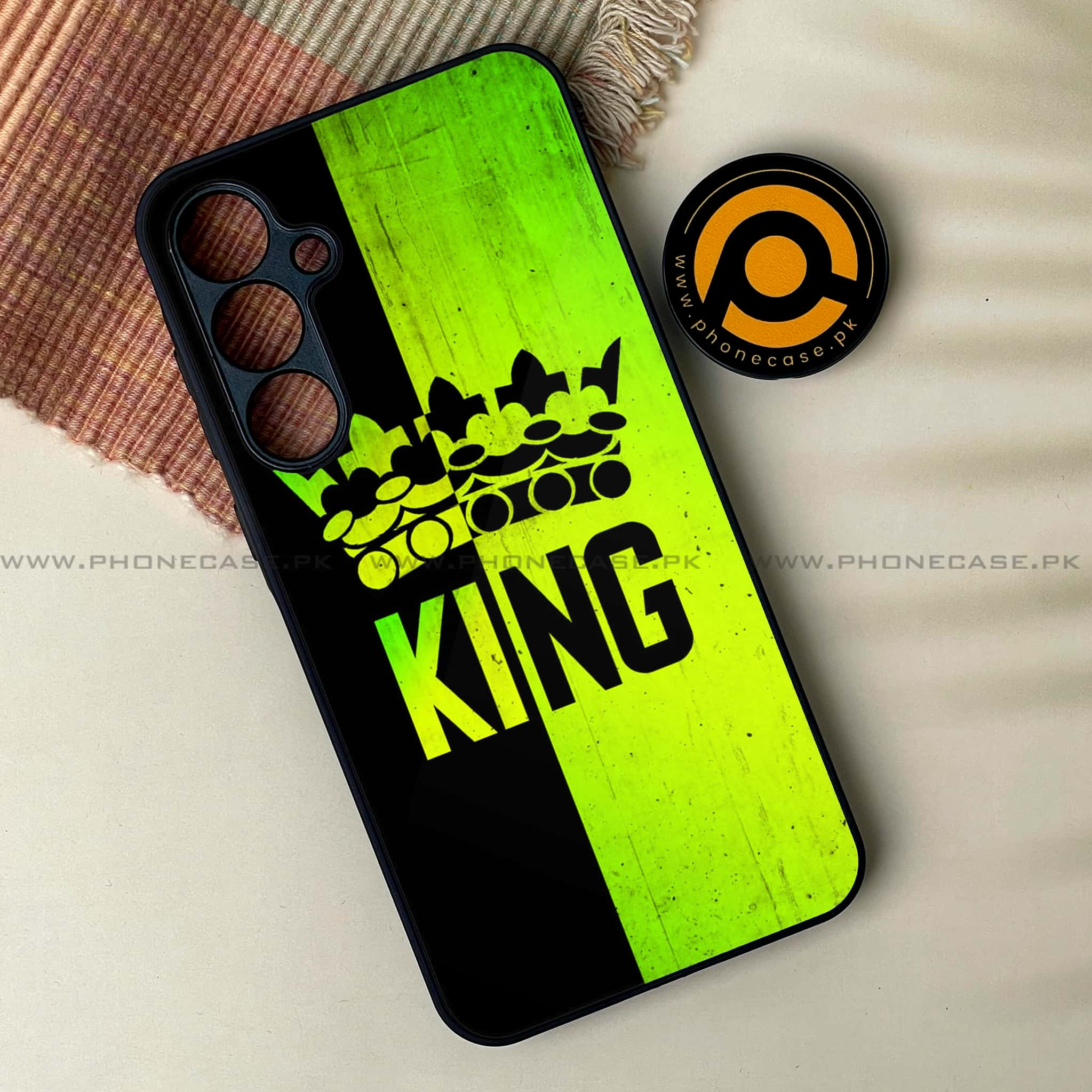 Samsung Galaxy S24 - King Series V 2.0 - Premium Printed Glass soft Bumper shock Proof Case