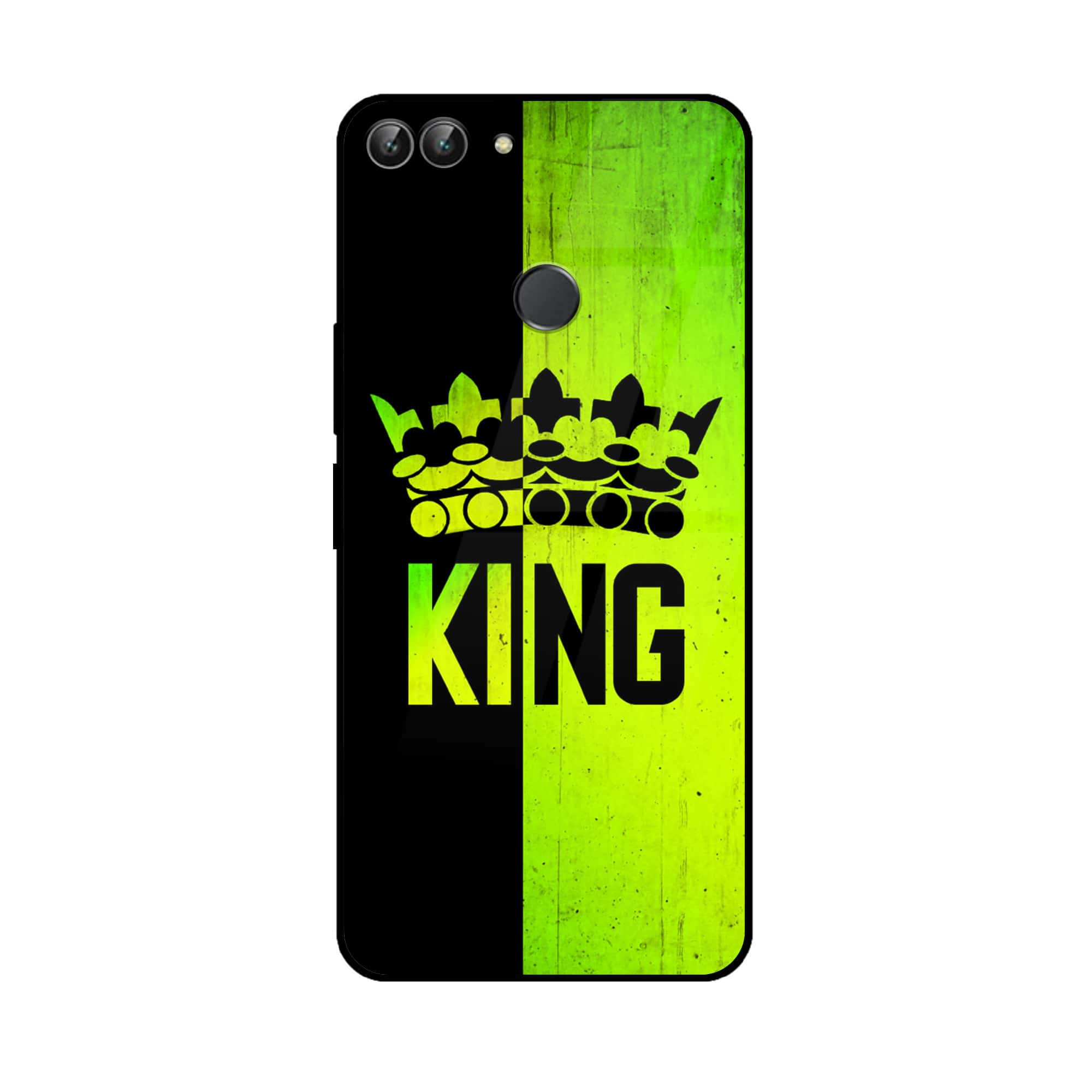 Huawei P Smart - King 2.0 Series - Premium Printed Glass soft Bumper shock Proof Case