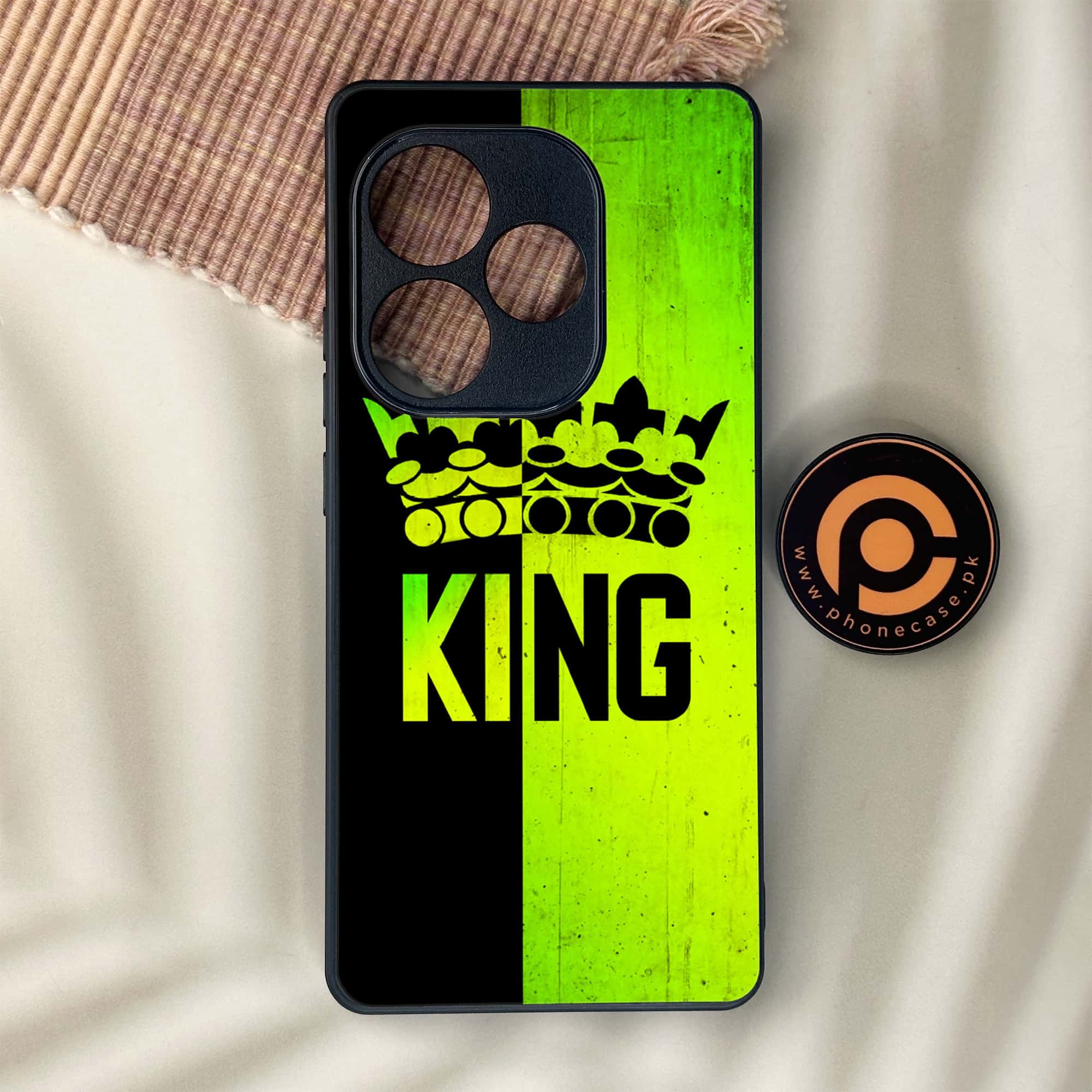 Realme GT 6 - King 2.0 Series - Premium Metal Printed soft Bumper shock Proof Case