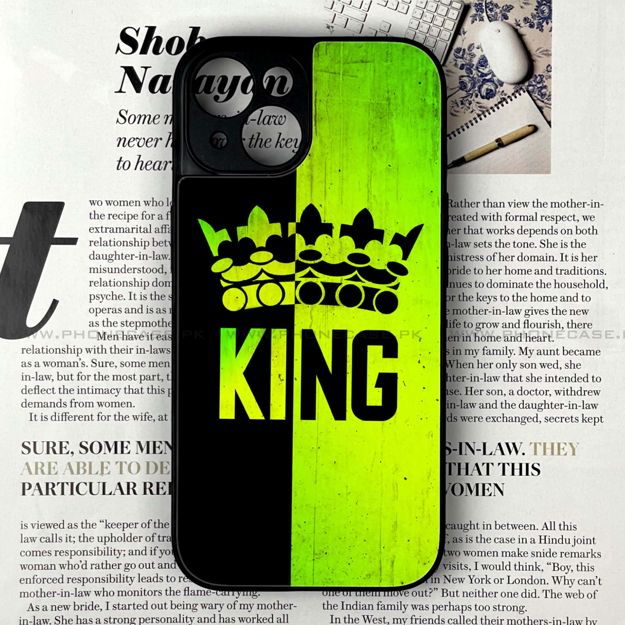 iPhone 15 Plus - King Series V 2.0 - Premium Printed Glass soft Bumper shock Proof Case