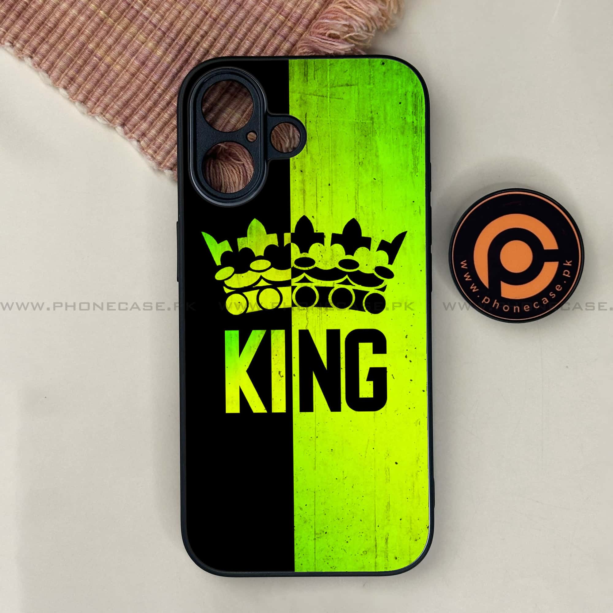 iPhone 17 - King 2.0 Series - Premium Printed Glass soft Bumper shock Proof Case