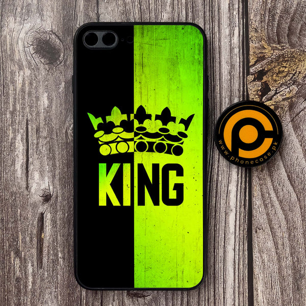 iPhone 7 Plus / 8 Plus    - King V 2.0 Design 3 - Premium Metal Printed soft Bumper shock Proof Case CS-20918