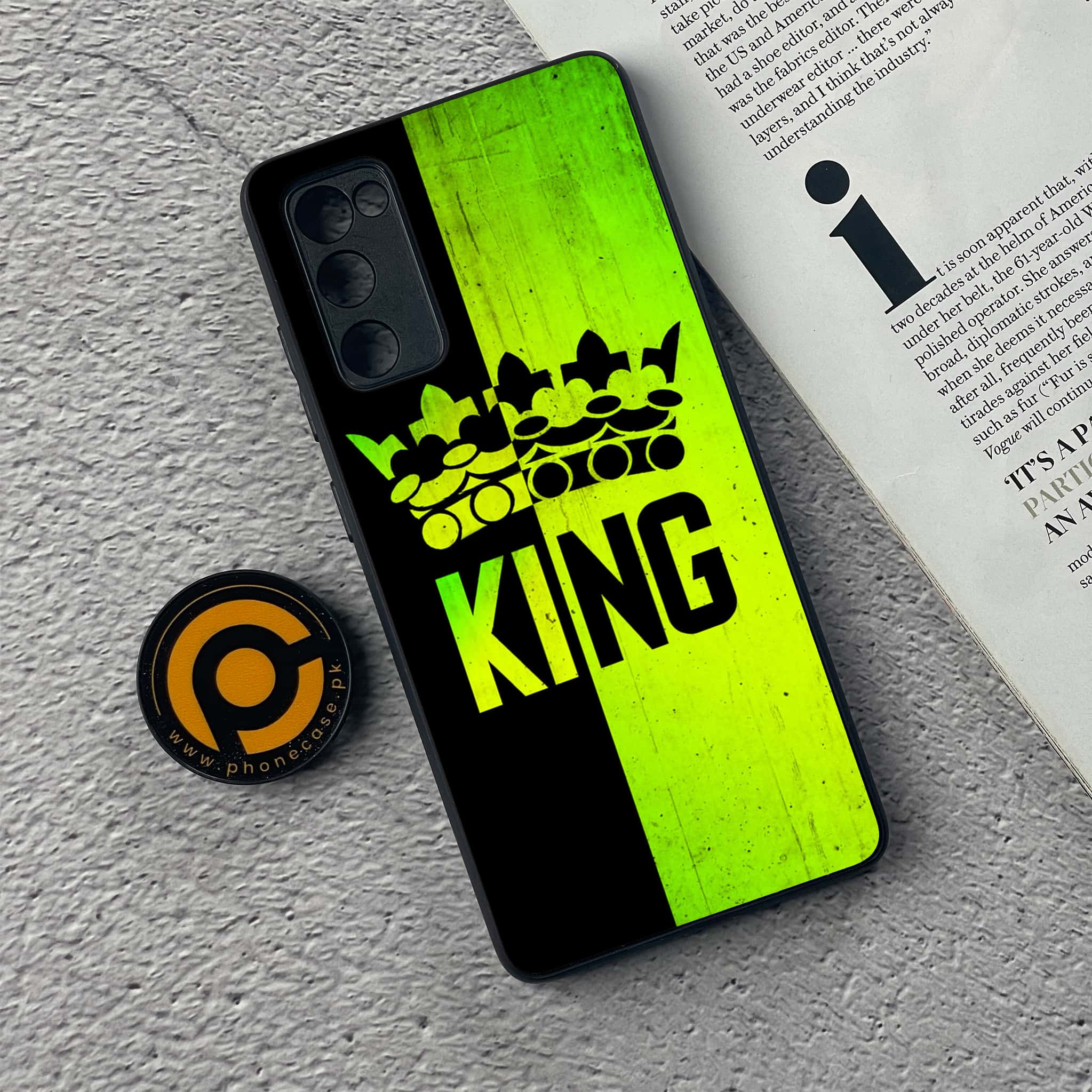 Samsung Galaxy S20 FE King Series V 2.0 Series Premium Printed Glass soft Bumper shock Proof Case