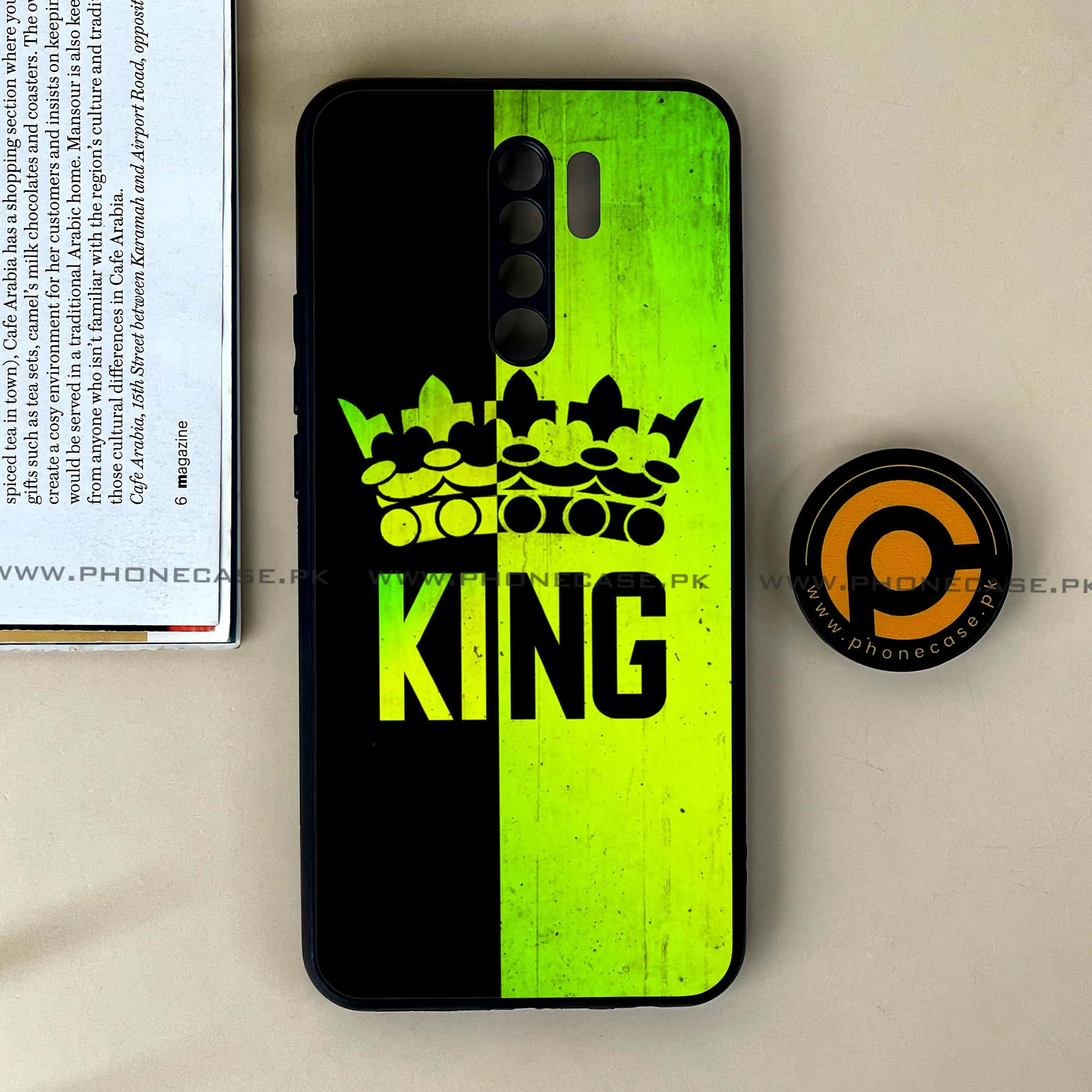 Xiaomi Redmi 9 - King Series V 2.0 - Premium Printed Glass soft Bumper shock Proof Case