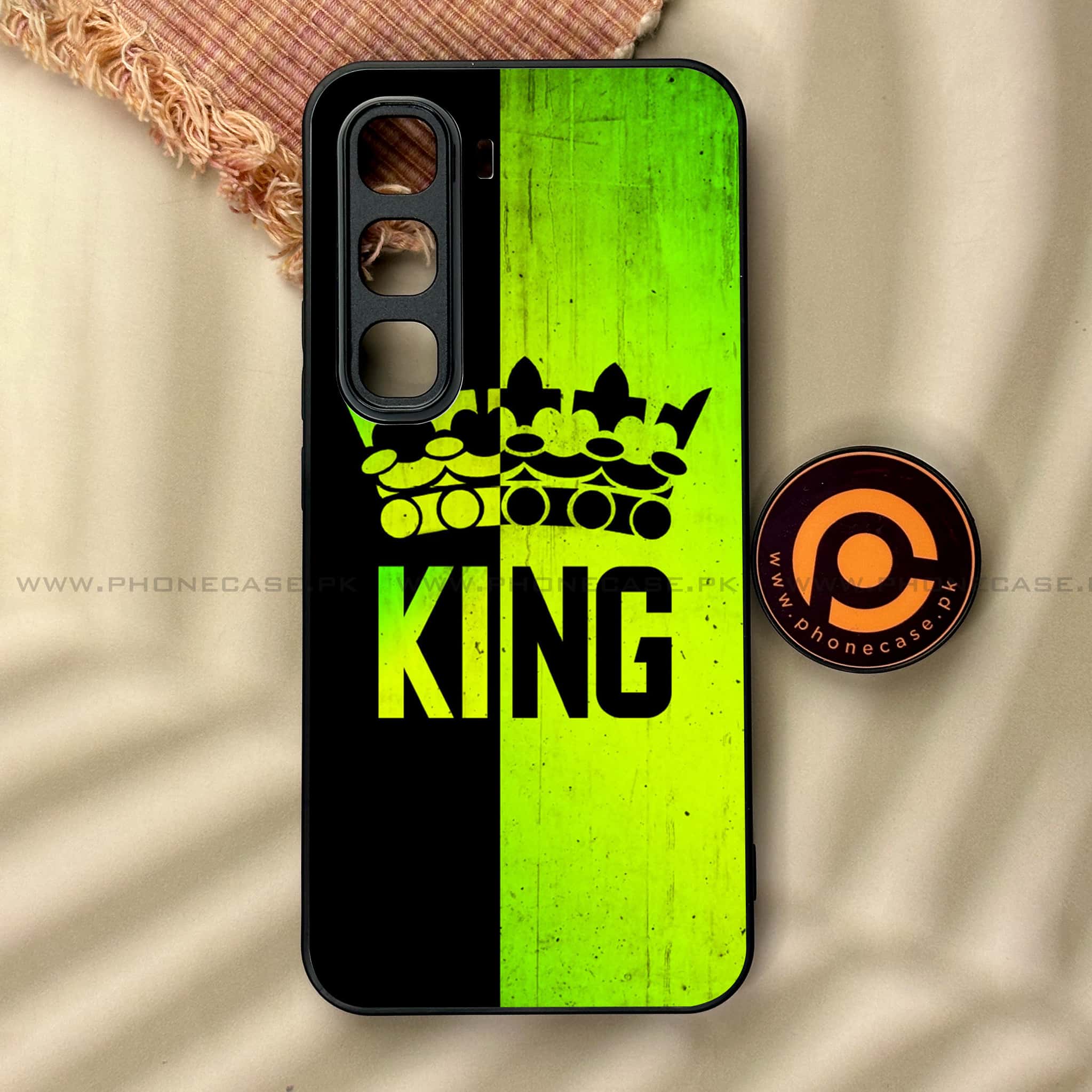 Infinix Hot 60 Pro - King 2.0 Series - Premium Metal Printed soft Bumper shock Proof Case