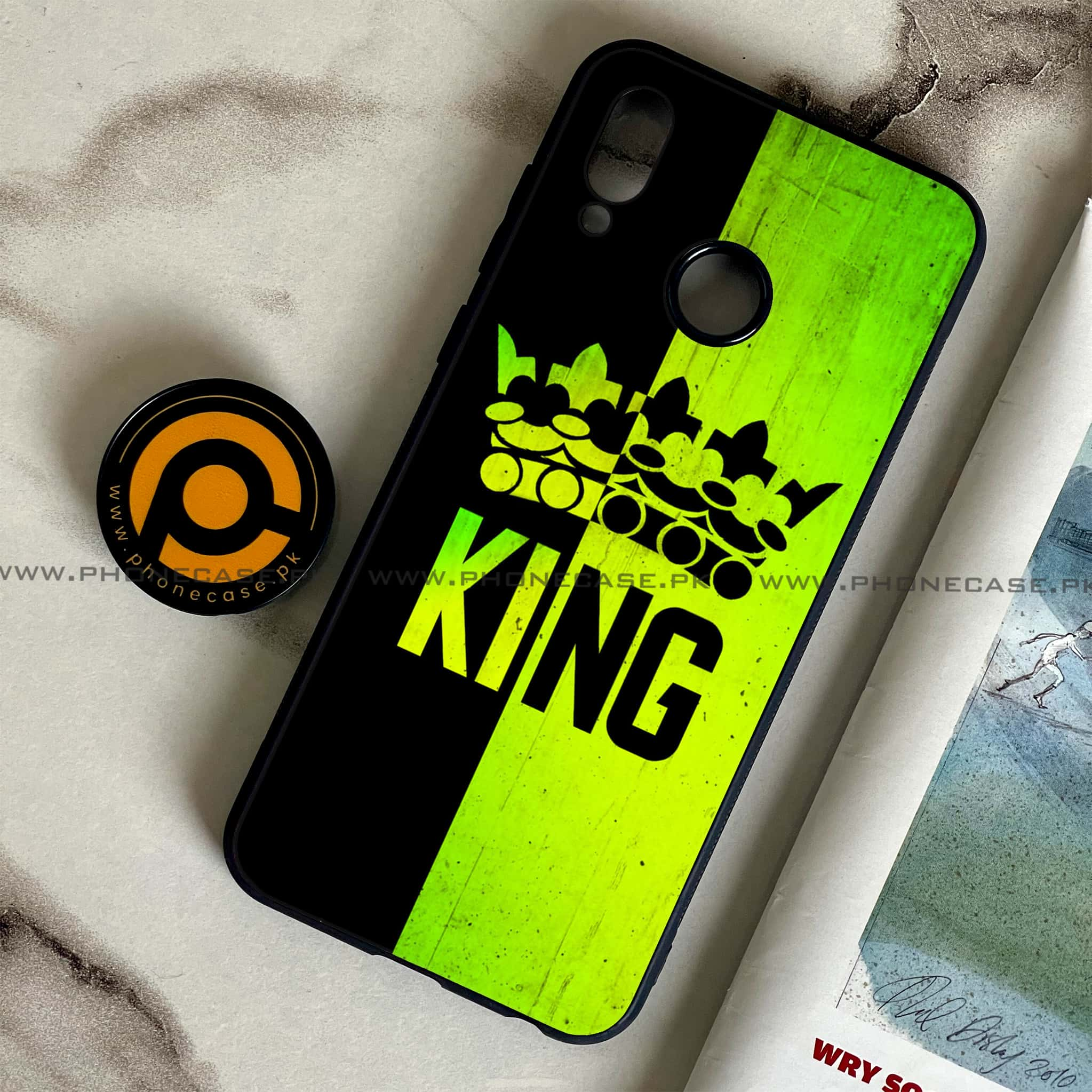 Huawei Honor Play - King 2.0 Series - Premium Printed Glass soft Bumper shock Proof Case