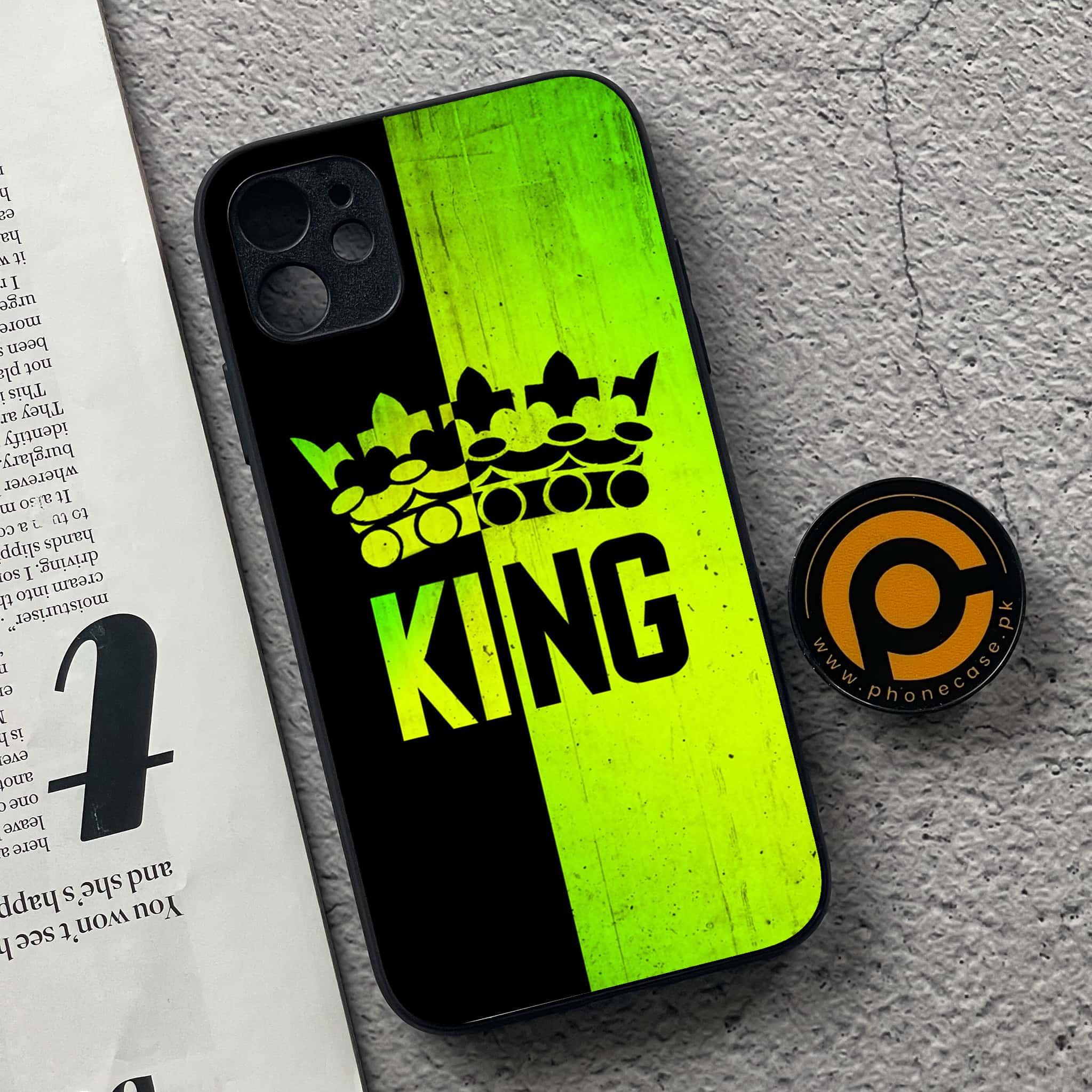 iPhone 11  King Series v2.0 Premium Printed Glass soft Bumper shock Proof Case
