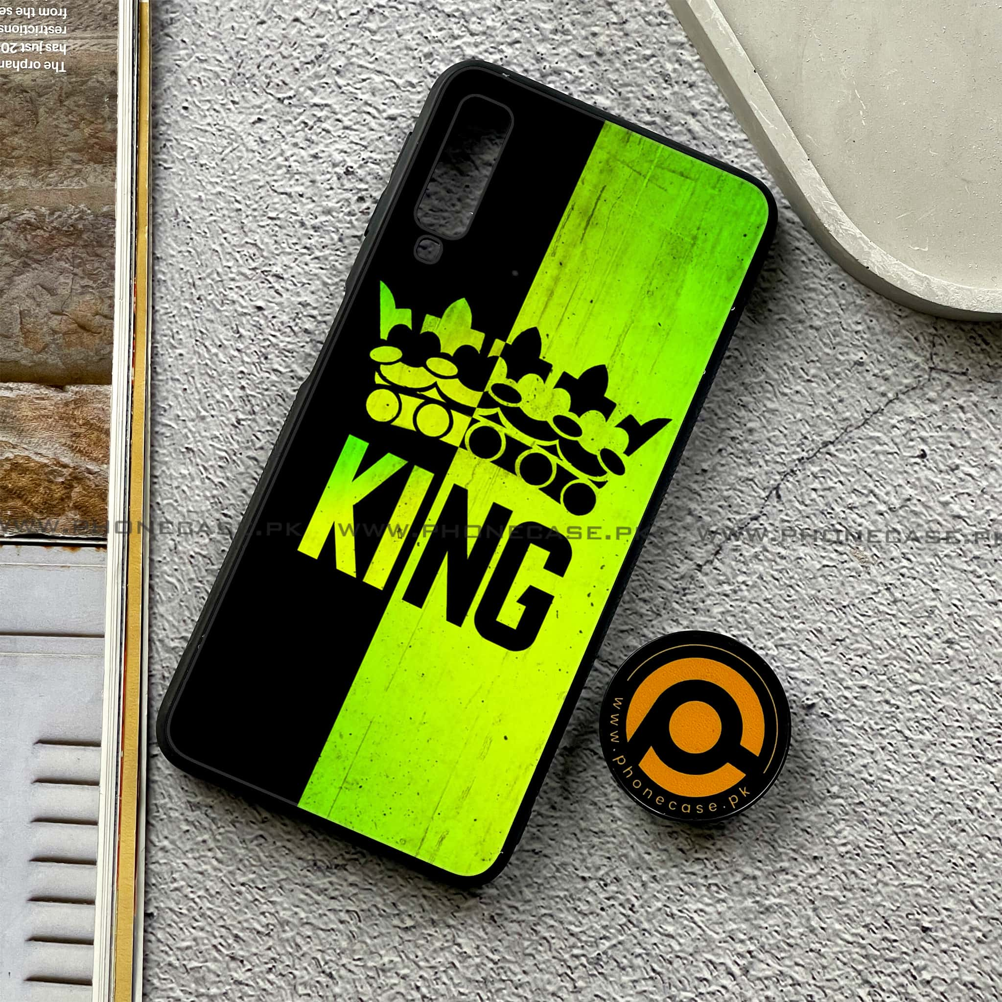 Galaxy A7 2018 - King 2.0 Series - Premium Printed Metal soft Bumper shock Proof Case