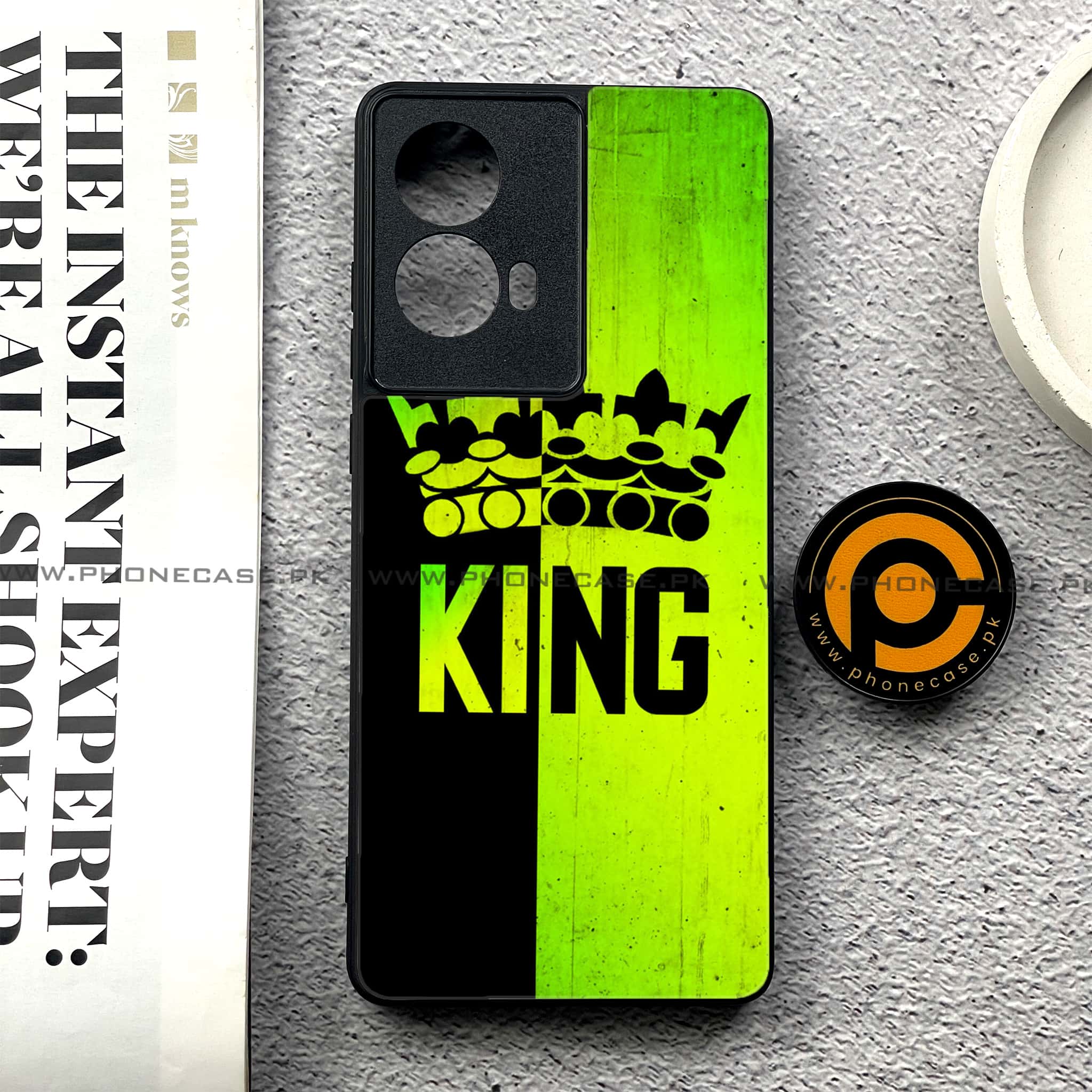 Moto G85 - King 2.0 Series - Premium Printed Glass soft Bumper shock Proof Case