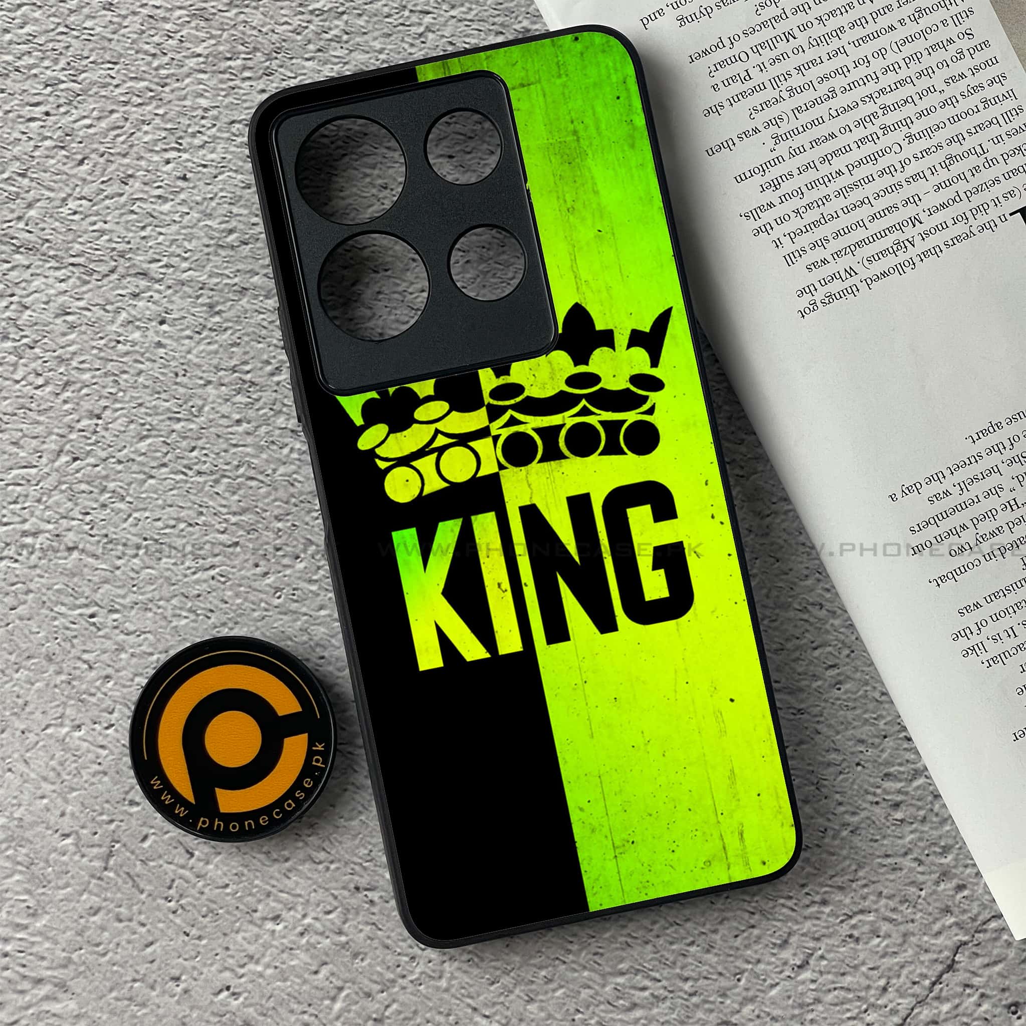 Infinix Note 30 - King Series V 2.0 Series - Premium Printed Glass soft Bumper shock Proof Case