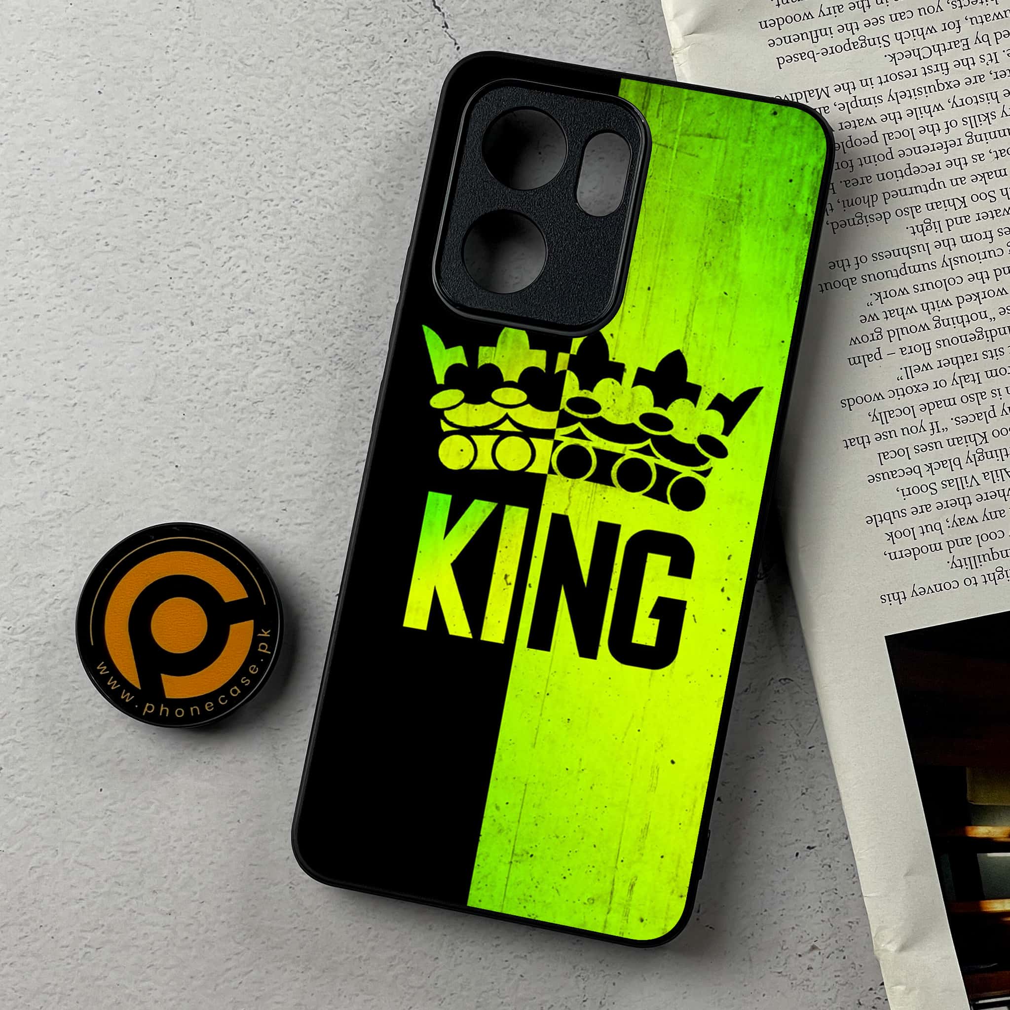 Oppo Reno 14F - King 2.0 Series - Premium Metal Printed Soft Bumper Shockproof Case