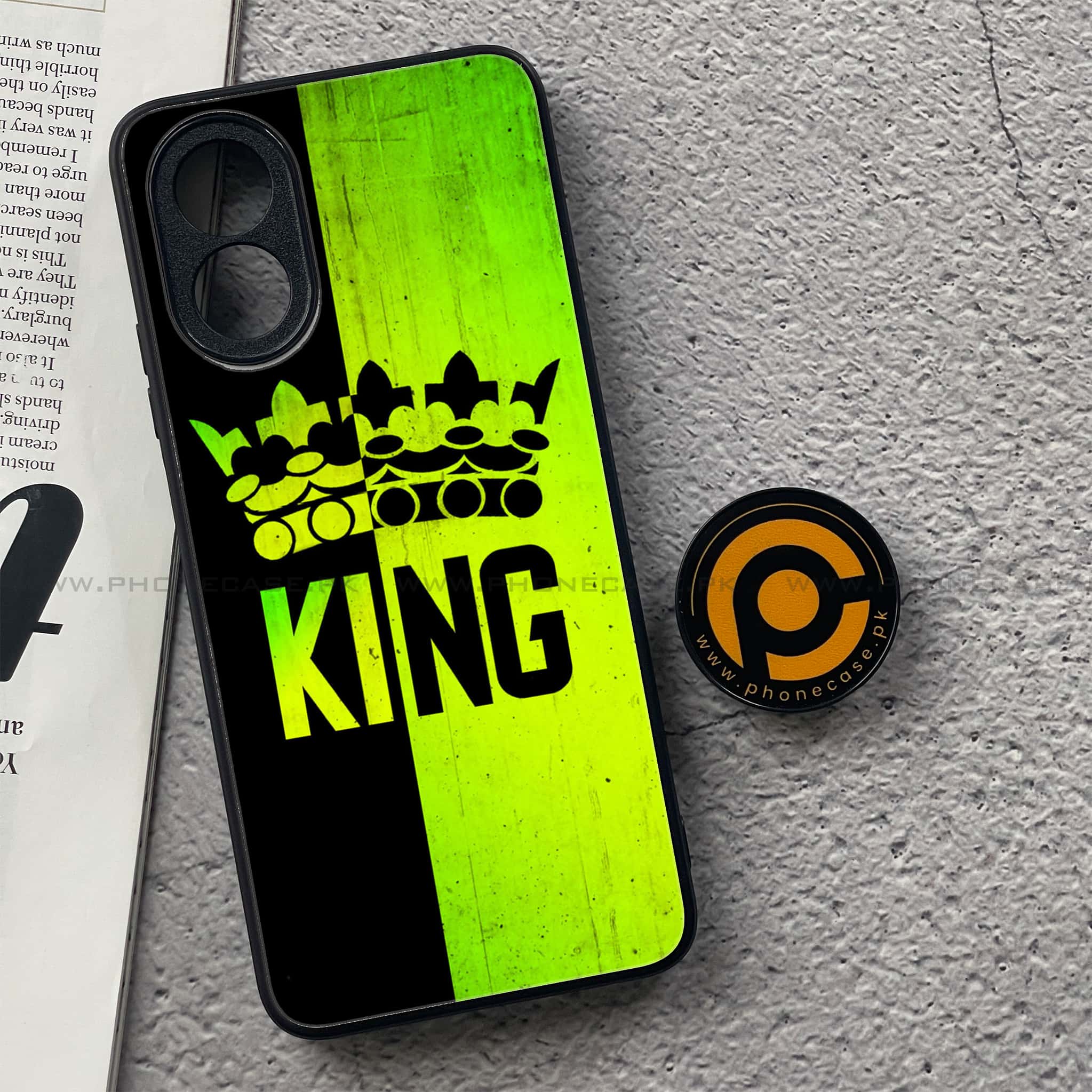 Oppo A18 4G - King 2.0 Series - Premium Printed Glass soft Bumper shock Proof Case