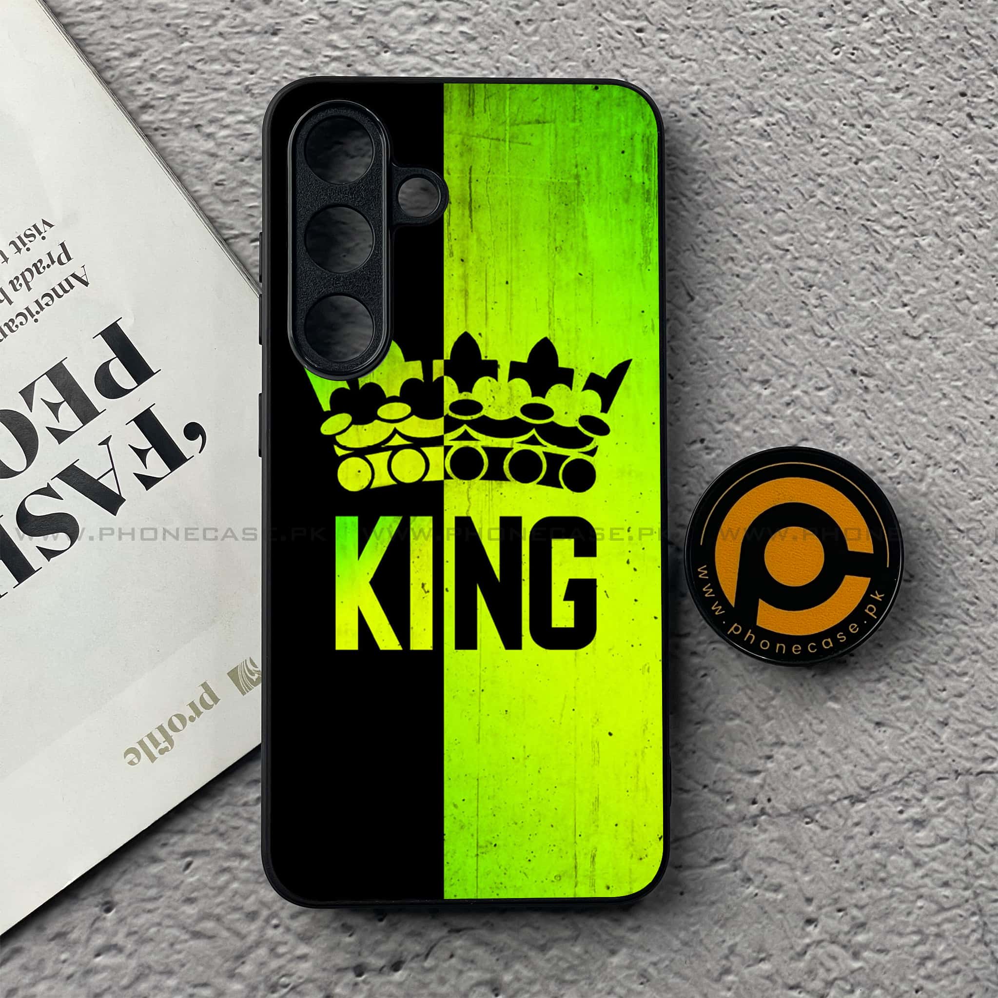 Samsung Galaxy S25 FE - King 2.0 Series - Premium Metal Printed soft Bumper shock Proof Case