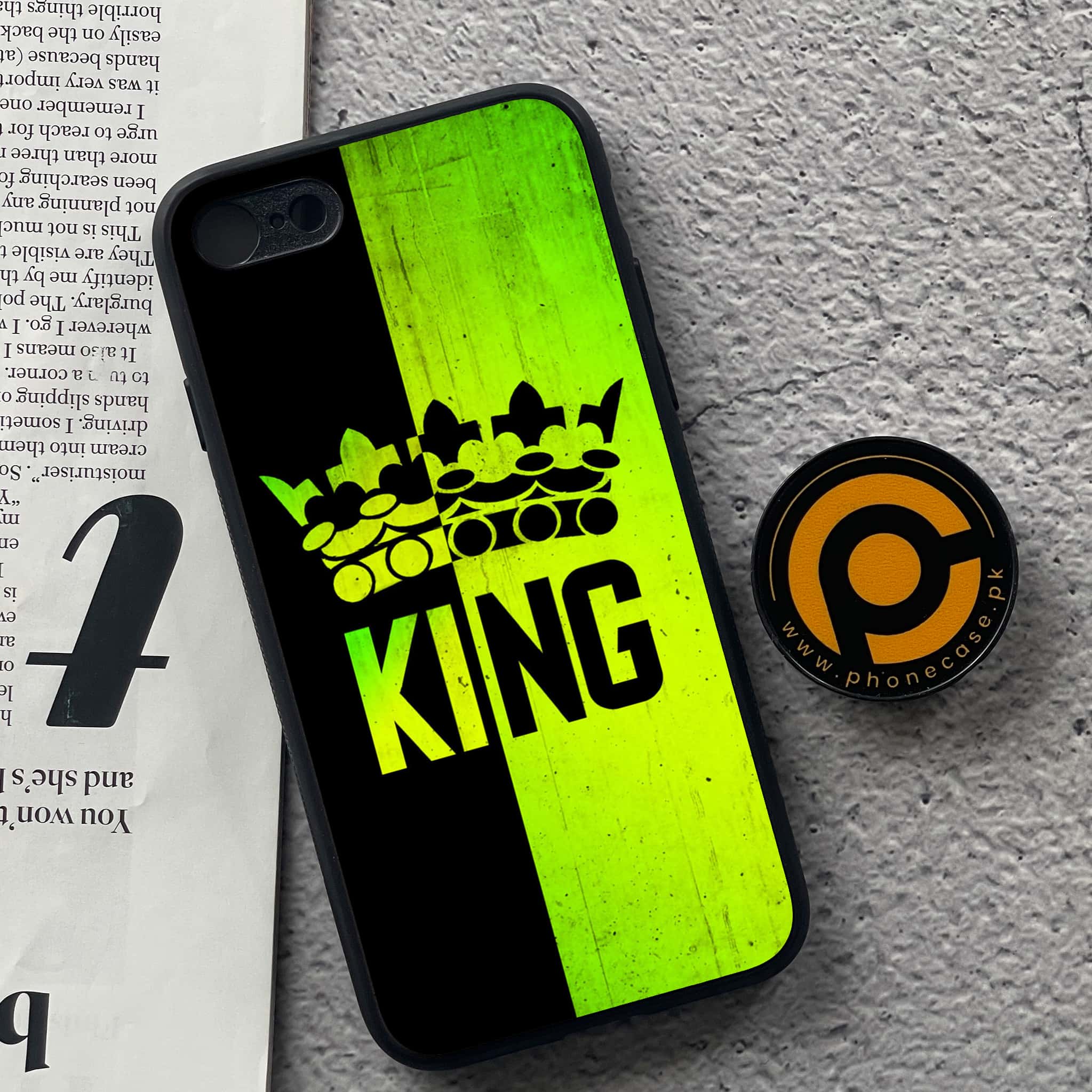 iPhone 7 / 8 - King Series V 2.0 - Premium Printed Glass soft Bumper shock Proof Case