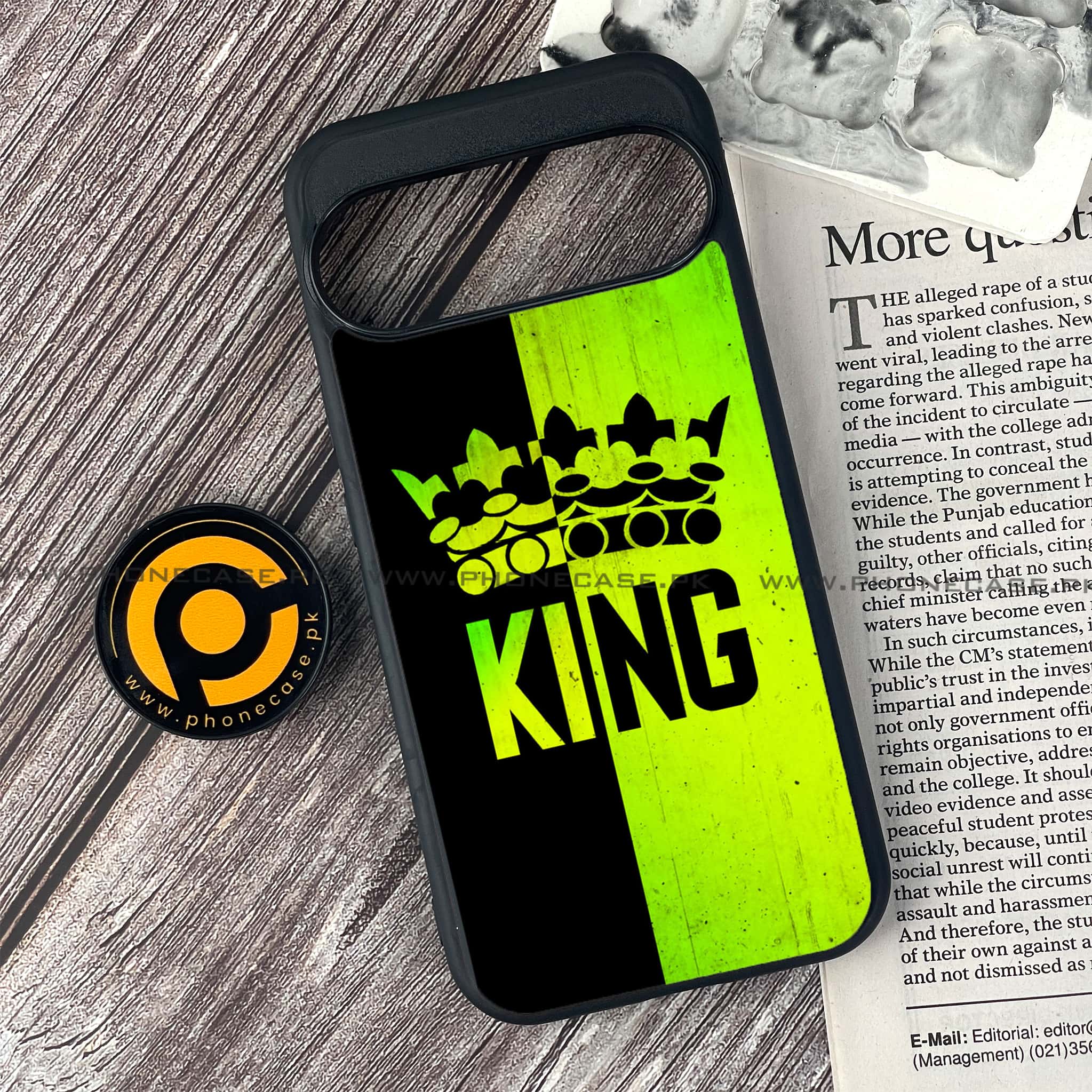Google Pixel 9 Pro - King 2.0 Series - Premium Metal Printed soft Bumper Shock Proof Case