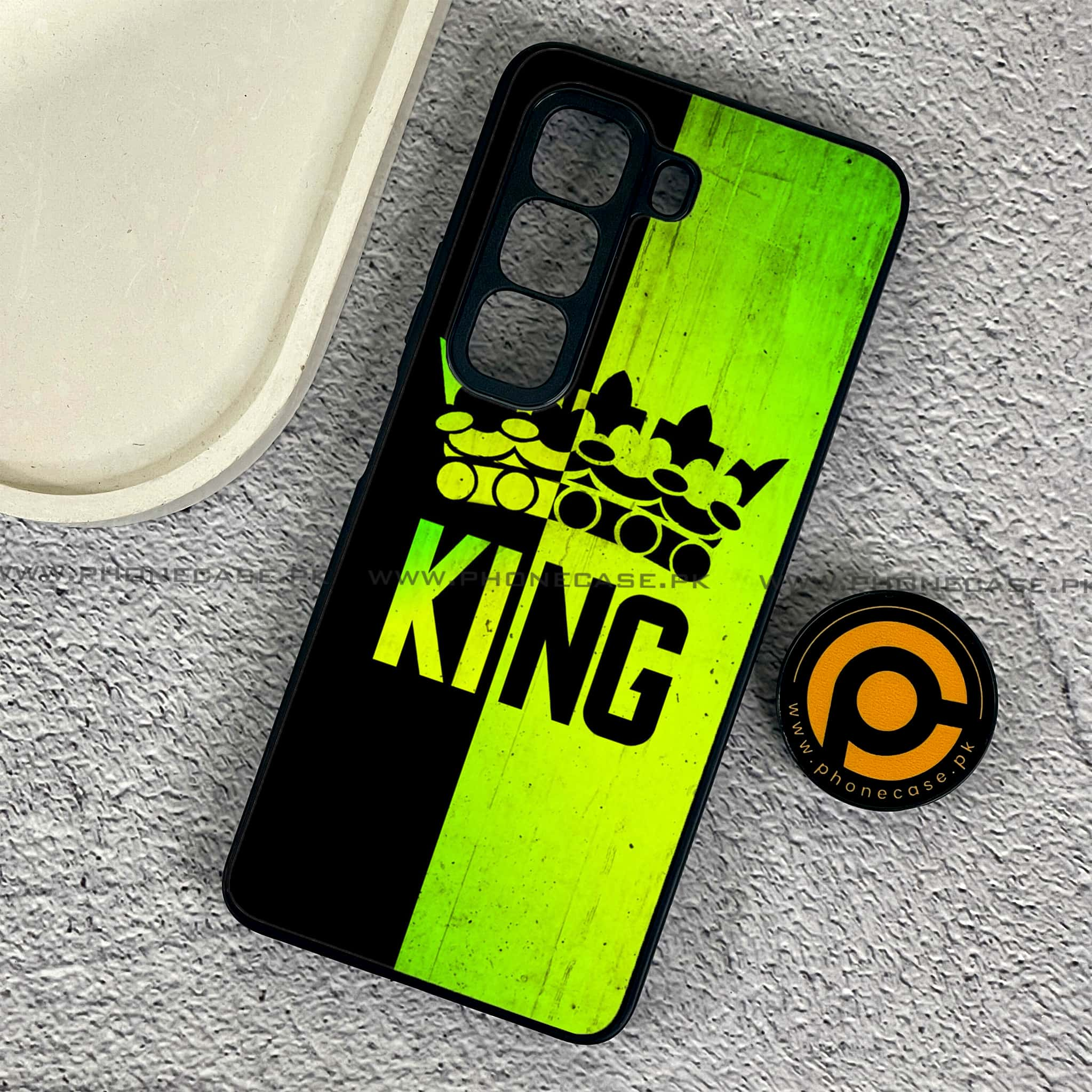 Infinix Hot 50 Pro - King 2.0 Series - Premium Printed Glass soft Bumper shock Proof Case