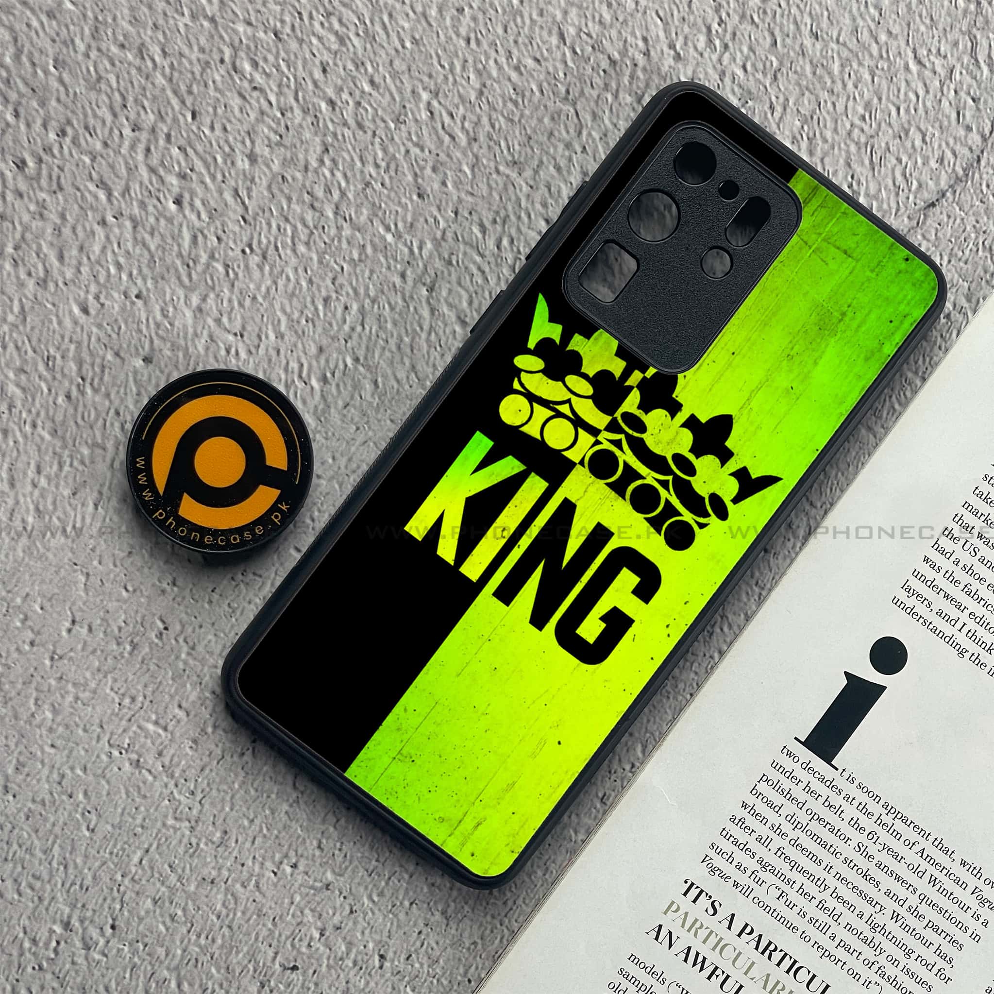 Samsung Galaxy S20 Ultra - King Series V2.0 - Premium Printed Glass soft Bumper shock Proof Case