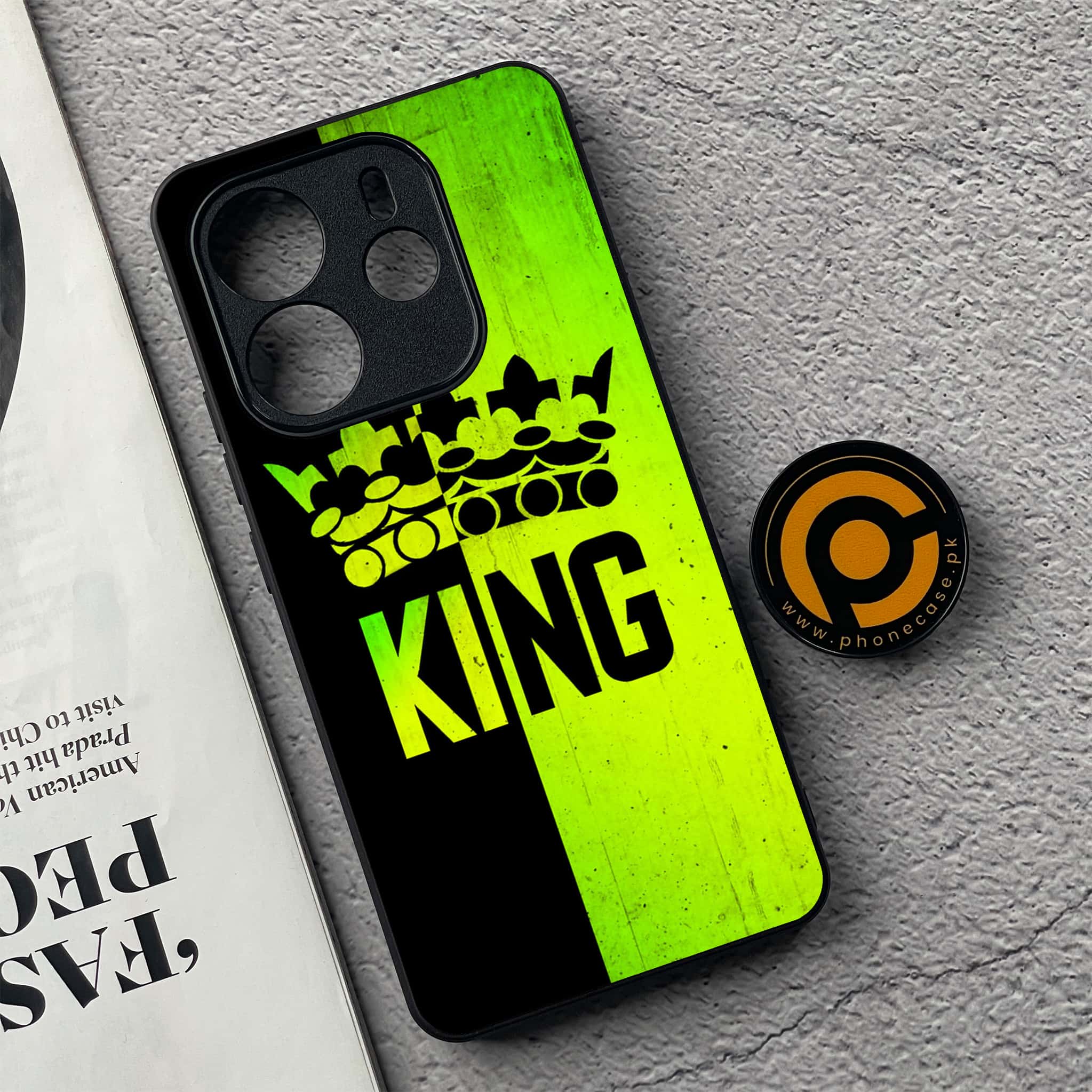 Xiaomi Redmi Note 14 - King 2.0 Series - Premium Printed Glass soft Bumper shock Proof Case