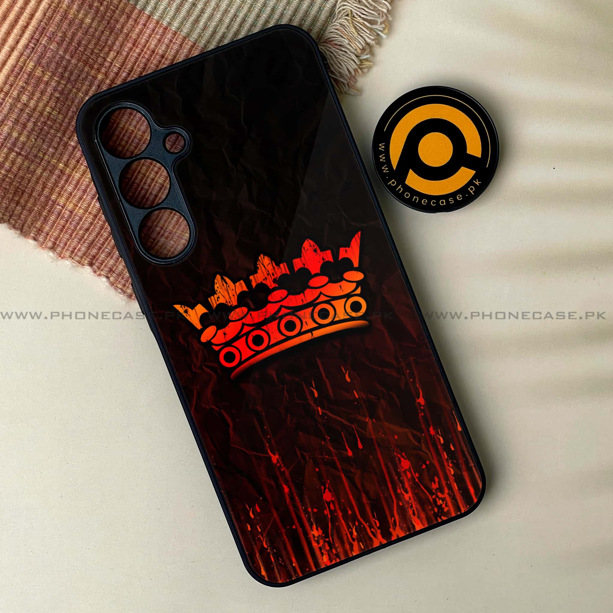 Samsung Galaxy A04s - King Series - Premium Printed Glass soft Bumper shock Proof Case