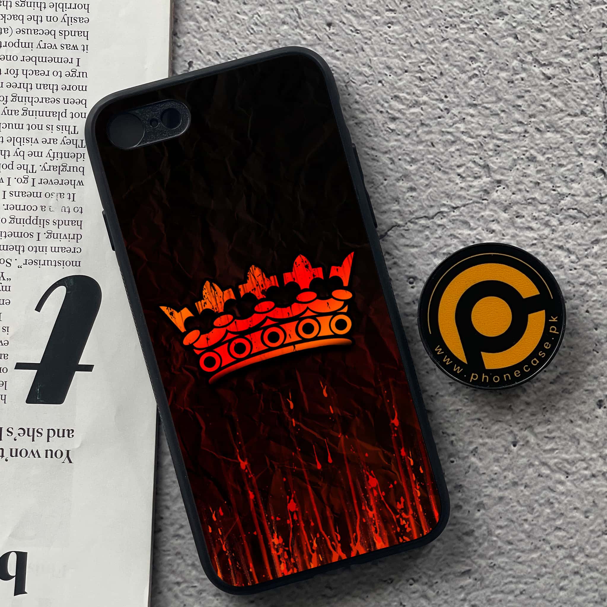 iPhone 7 / 8 - King Series V 2.0 - Premium Printed Glass soft Bumper shock Proof Case