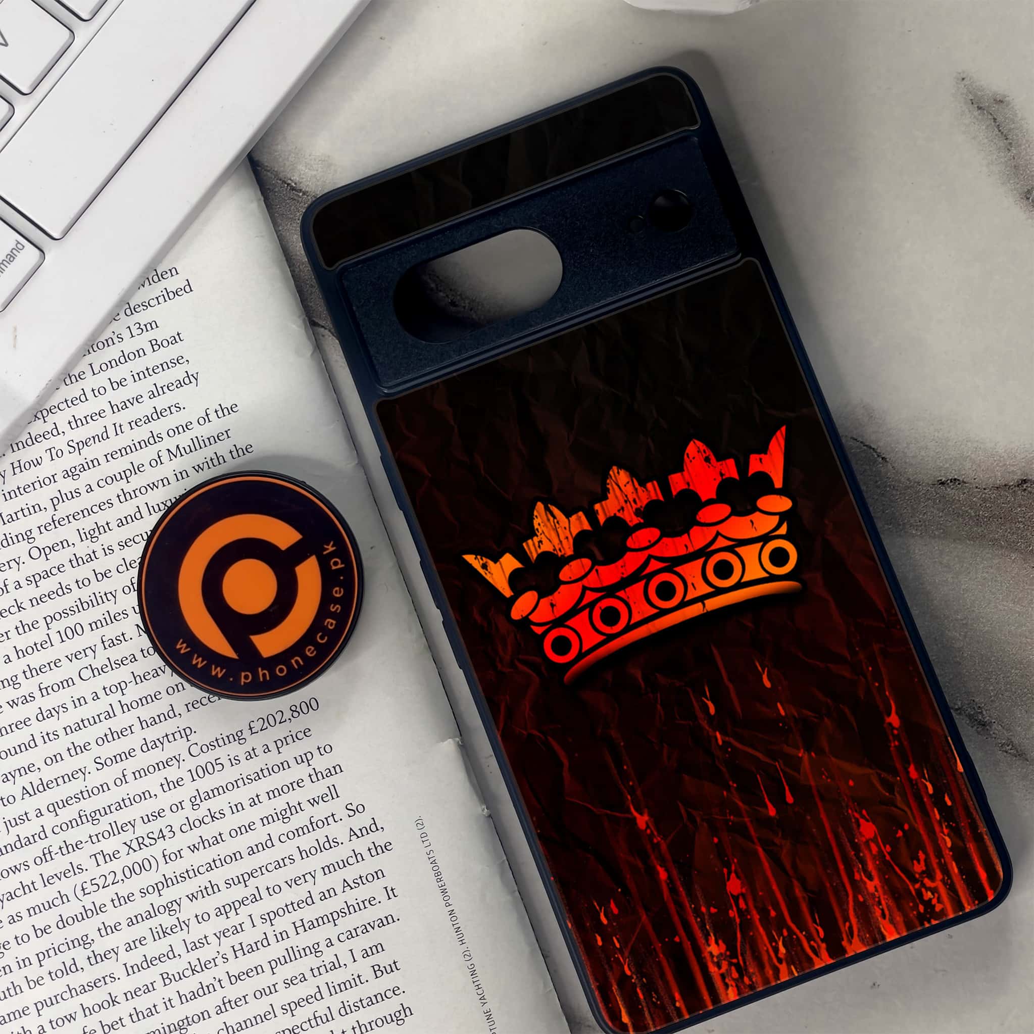 Google Pixel 7 - King Series V 2.0 - Premium Metal Printed soft Bumper Shock Proof Case
