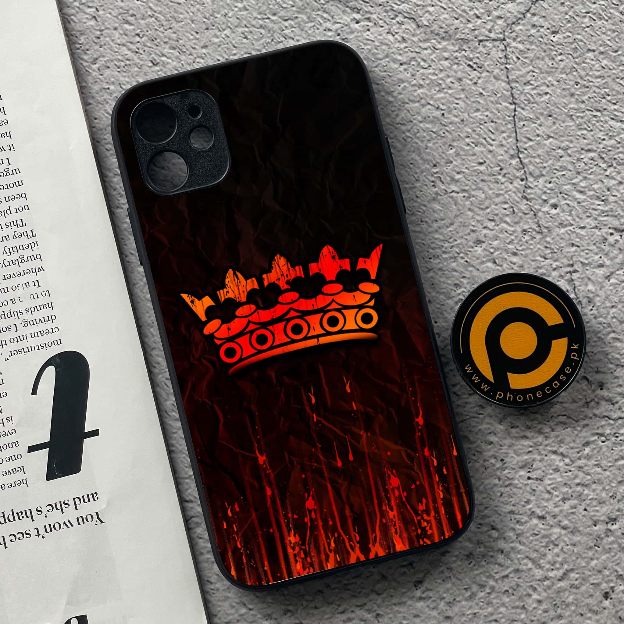 iPhone 11  King Series v2.0 Premium Printed Glass soft Bumper shock Proof Case