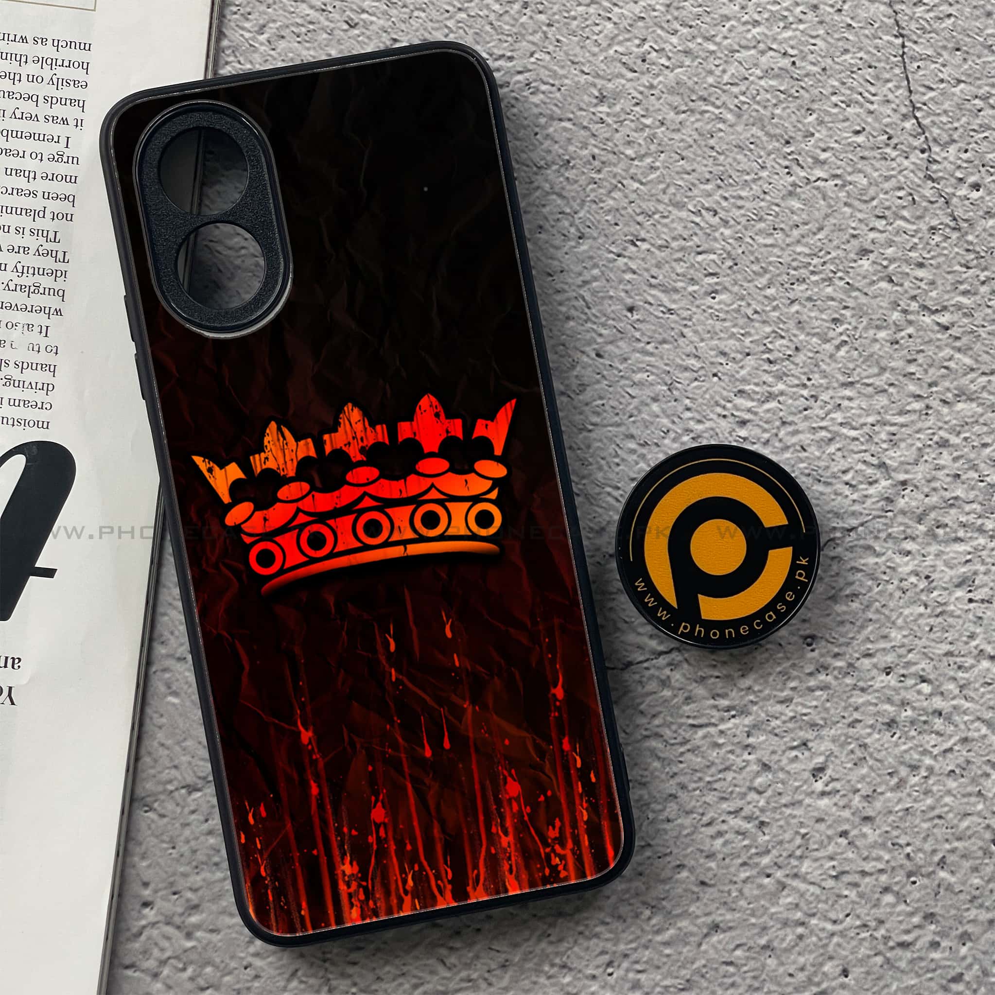 Oppo A18 4G - King 2.0 Series - Premium Printed Glass soft Bumper shock Proof Case