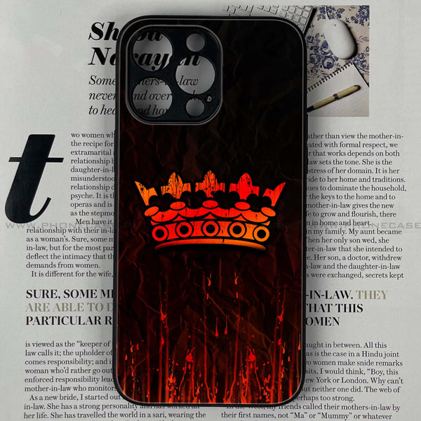 iPhone 15 Pro Max - King V 2.0 Design 4 - Premium Printed Glass soft Bumper shock Proof Case CS-16453