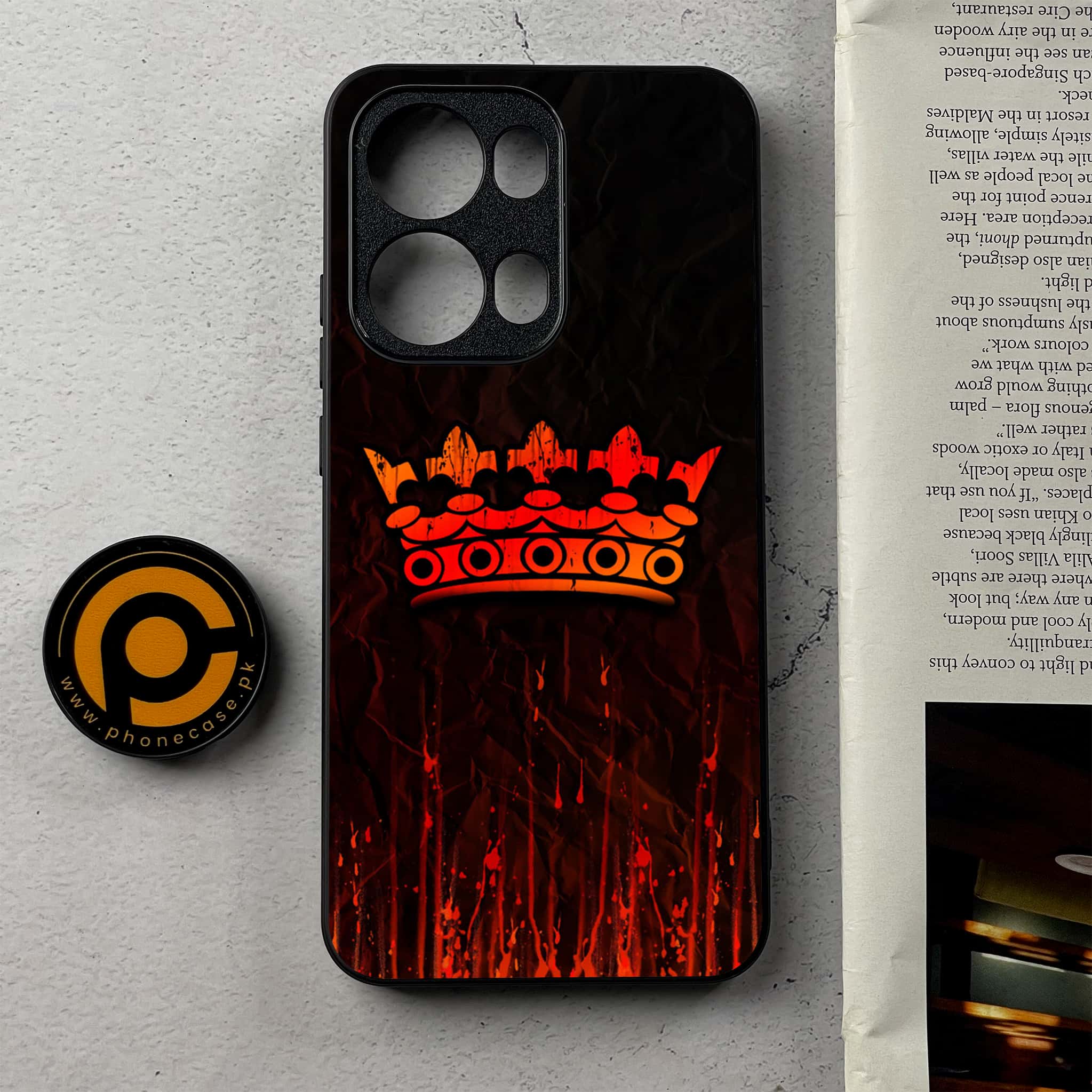 Oppo Reno 13 Pro - King 2.0 Series - Premium Metal Printed Soft Bumper Shockproof Case