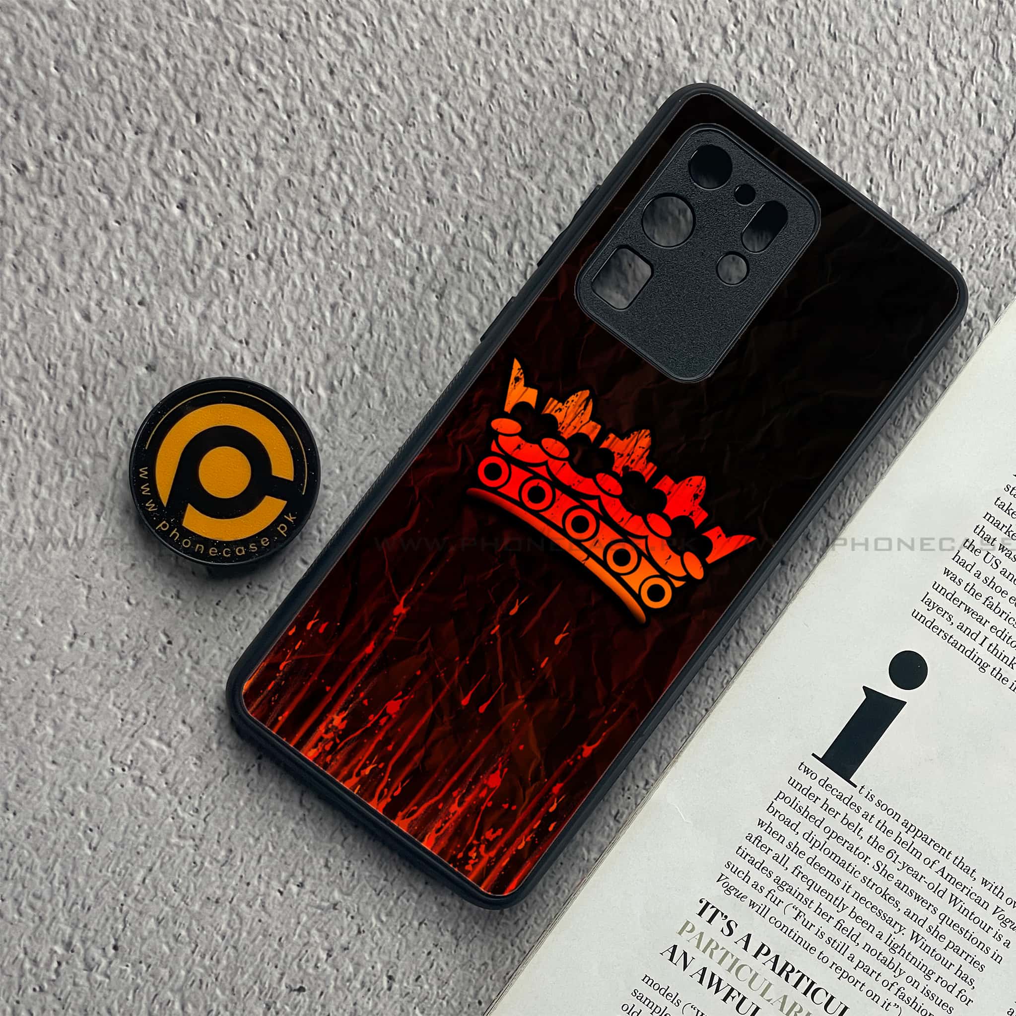 Samsung Galaxy S20 Ultra - King Series V2.0 - Premium Printed Glass soft Bumper shock Proof Case