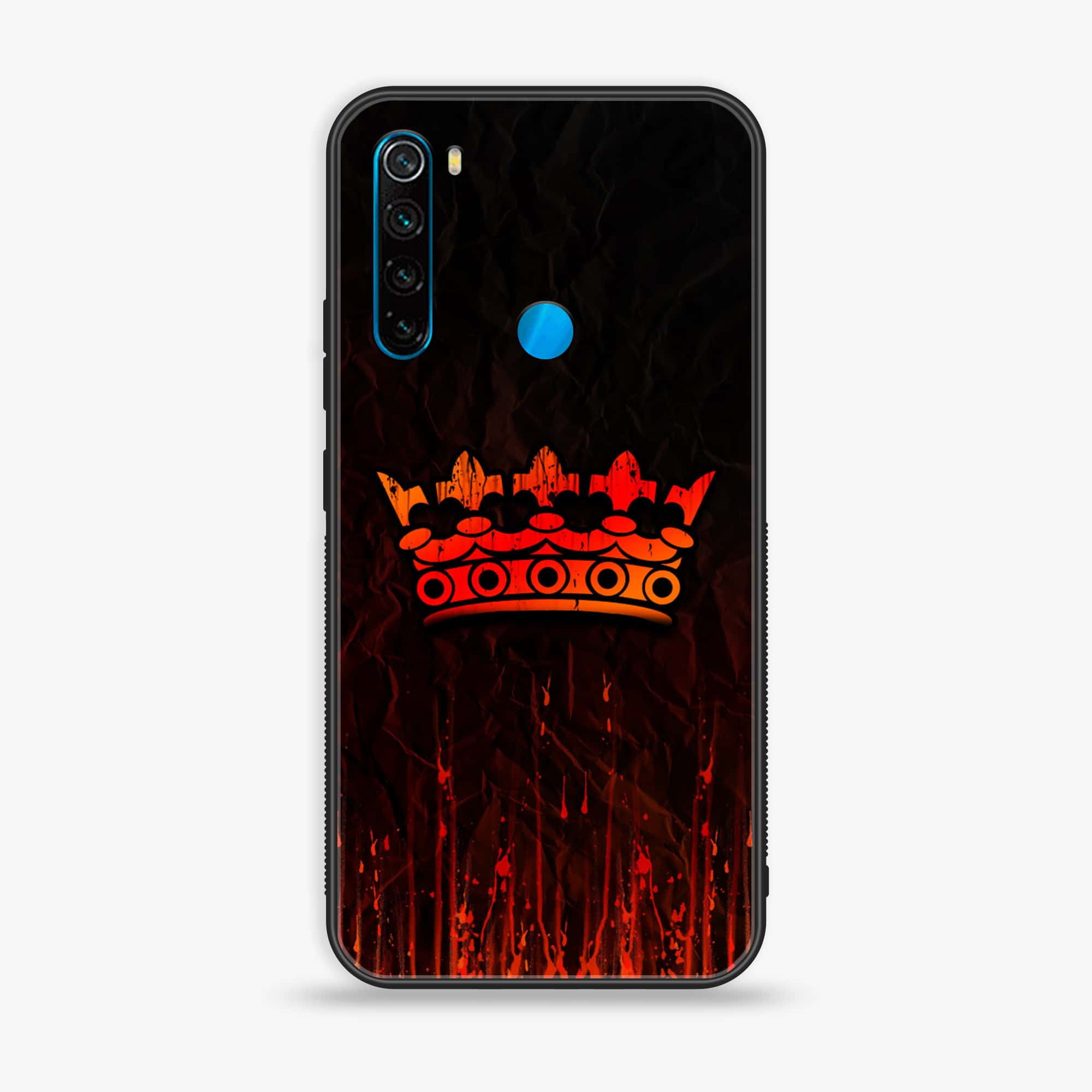 Redmi Note 8 - King Series V 2.0 - Premium Printed Glass soft Bumper shock Proof Case