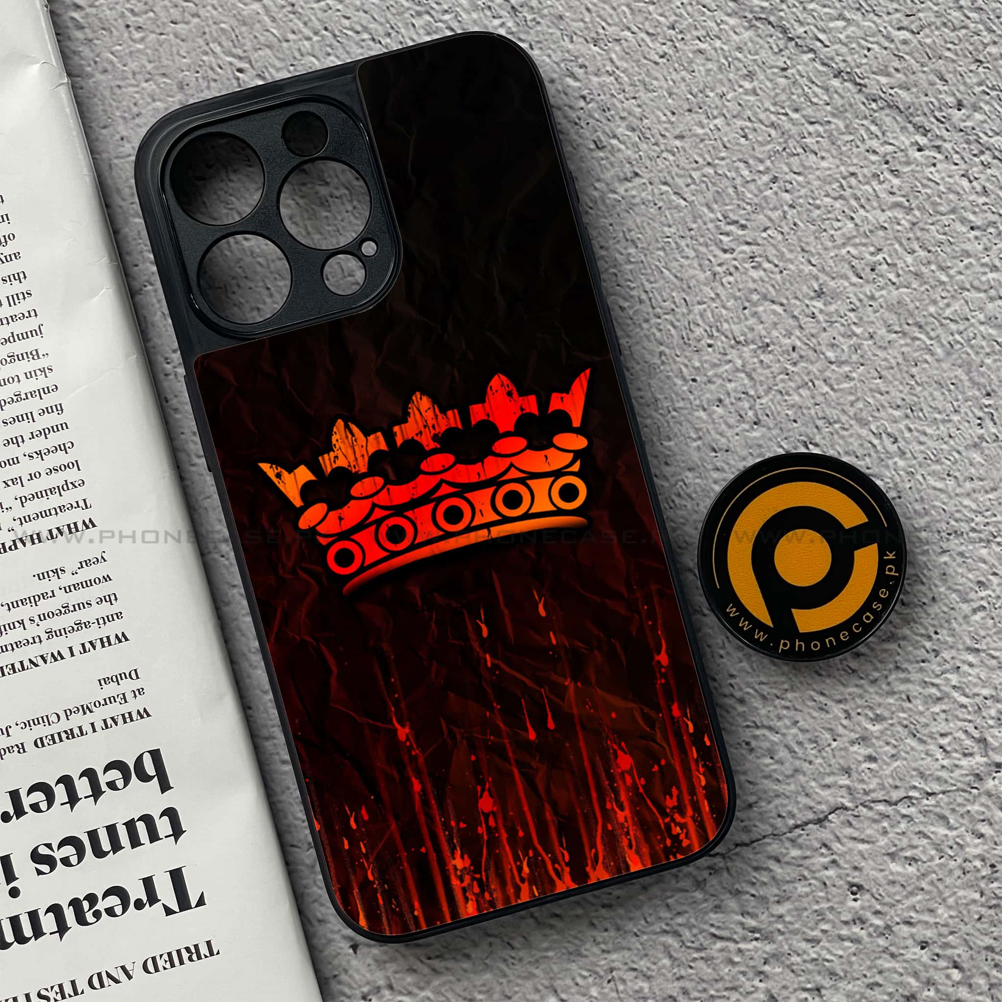 iPhone 15 Pro - King Series V 2.0 - Premium Metal Printed soft Bumper shock Proof Case