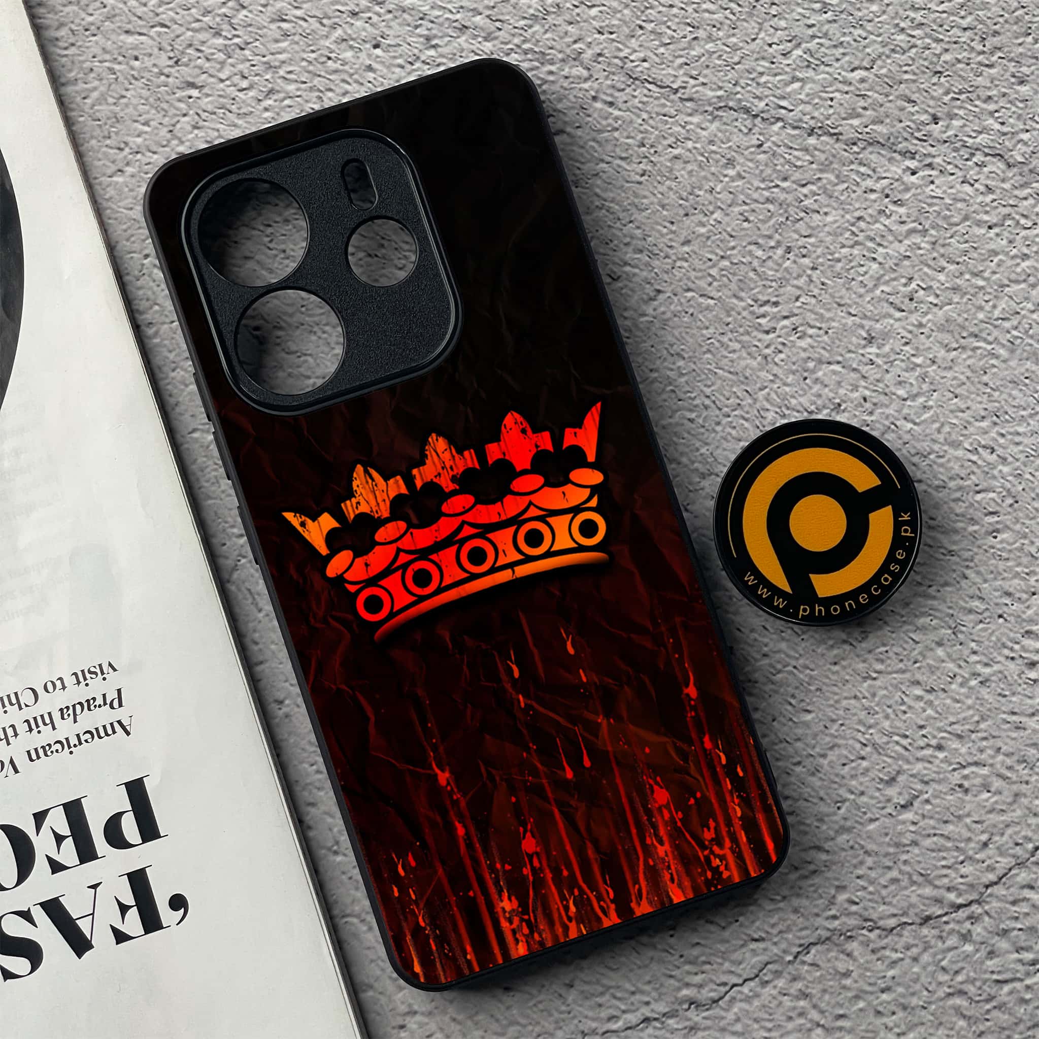 Xiaomi Redmi Note 14 - King 2.0 Series - Premium Printed Glass soft Bumper shock Proof Case