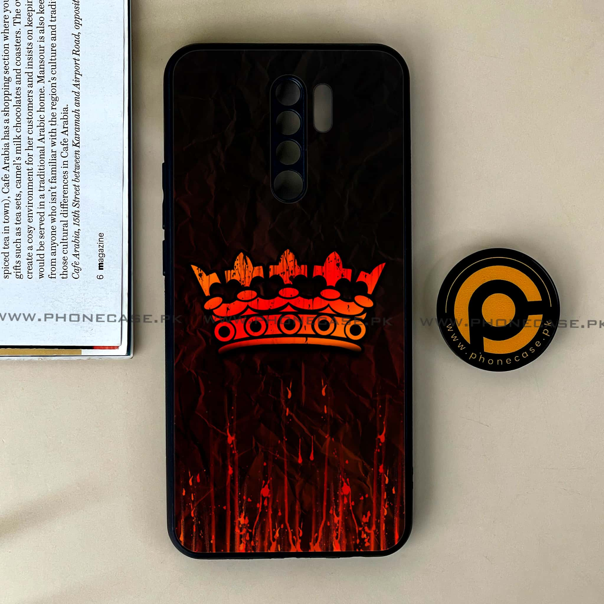 Xiaomi Redmi 9 - King Series V 2.0 - Premium Printed Glass soft Bumper shock Proof Case