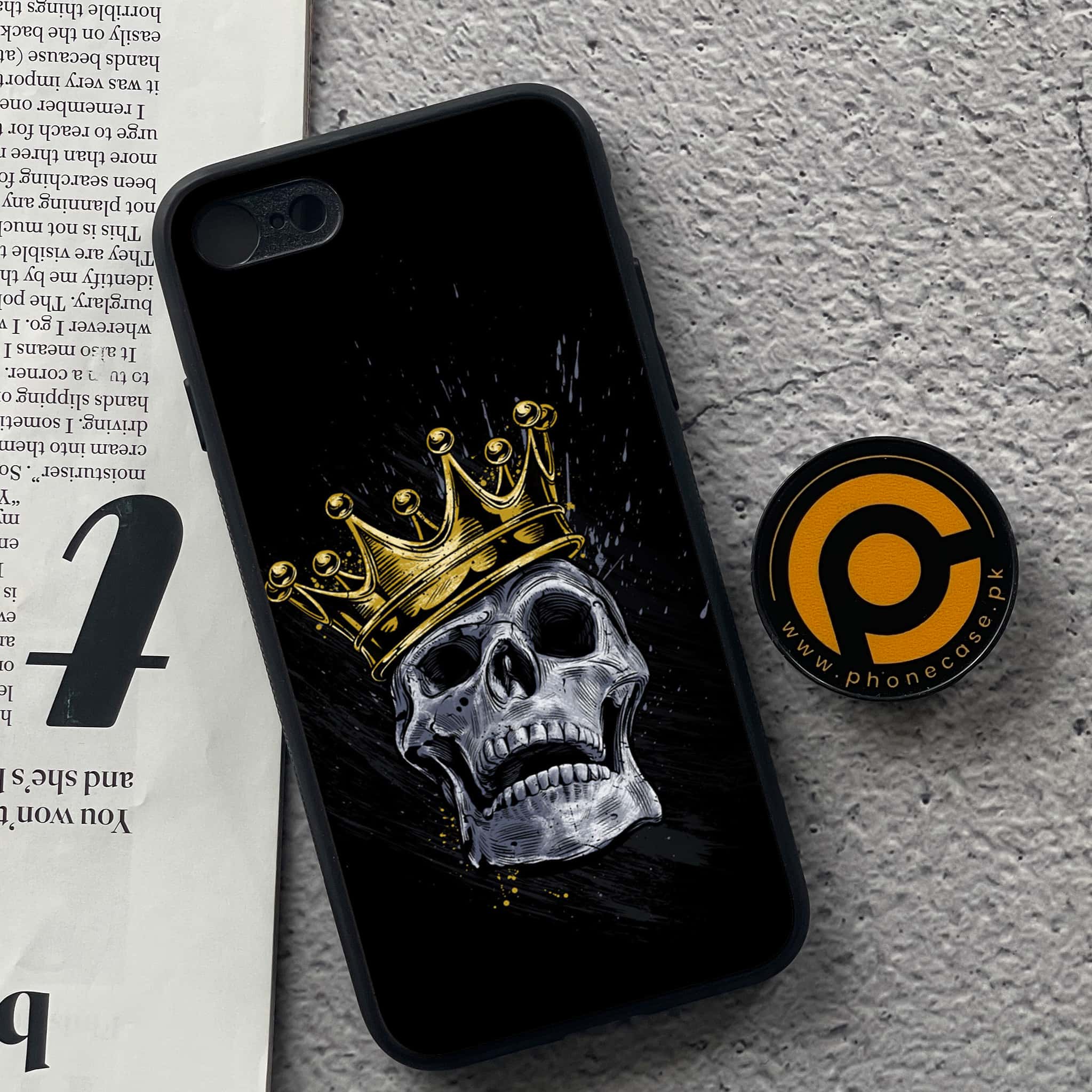 iPhone 7 / 8 - King Series V 2.0 - Premium Printed Glass soft Bumper shock Proof Case