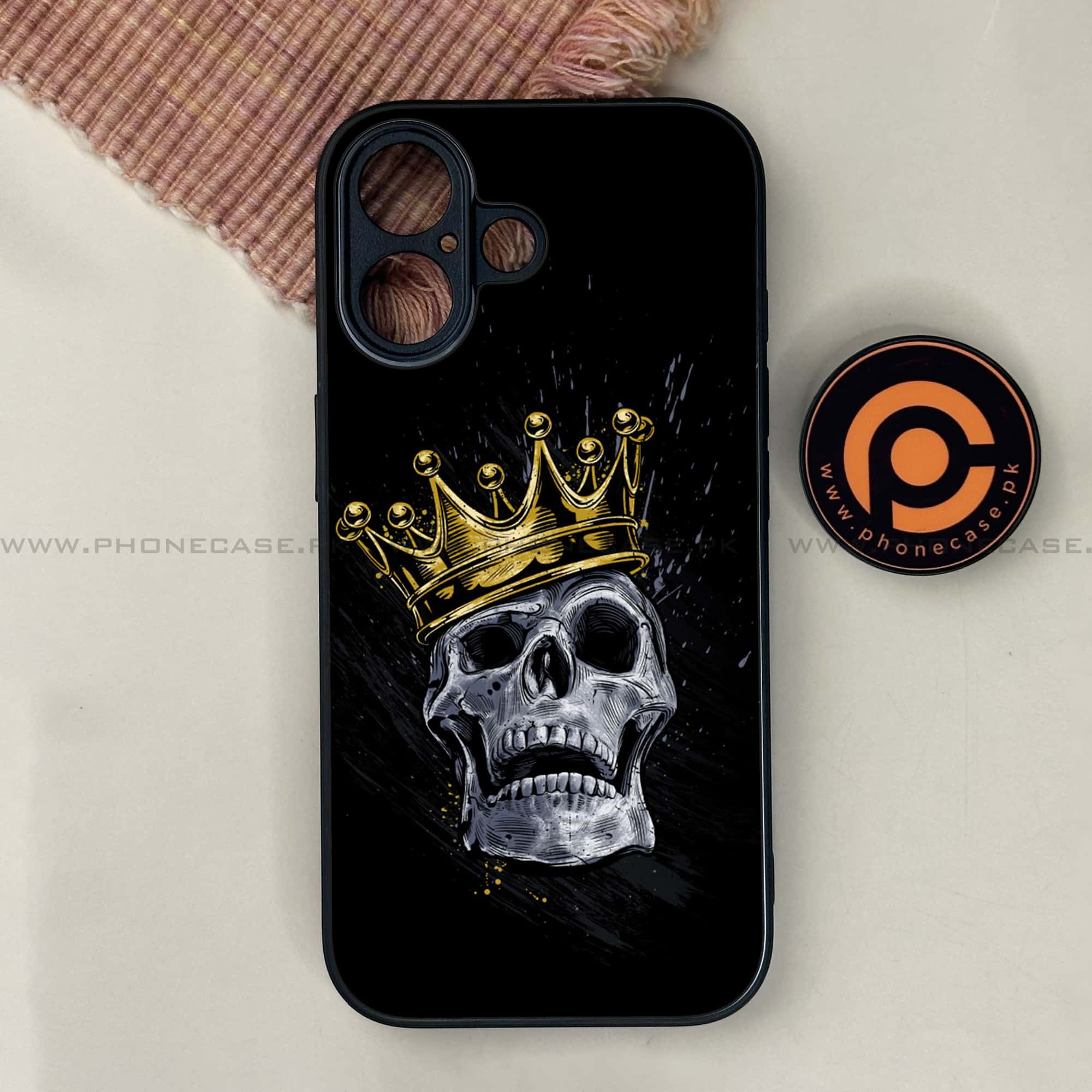 iPhone 17 - King 2.0 Series - Premium Printed Glass soft Bumper shock Proof Case
