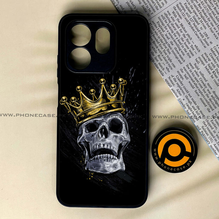 Infinix Smart 9 - King V 2.0 Design 5 - Premium Printed Glass soft Bumper shock Proof Case CS-40442