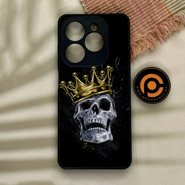 Tecno Spark GO 2024/ Smart 8/ Spark 20/ 20c/ Pop 8/ Hot 40i - King Design 5 V 2.0 - Premium Metal Printed soft Bumper Shock Proof Case CS-7353