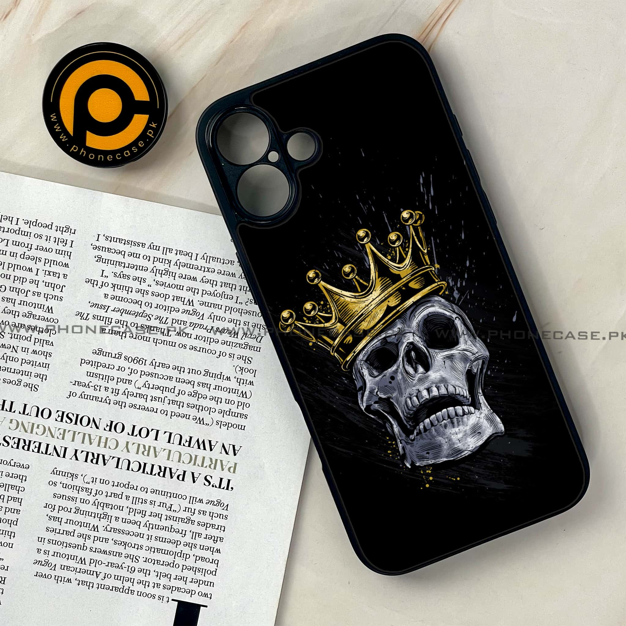 iPhone 16 Plus - King 2.0 Series - Premium Printed Glass soft Bumper shock Proof Case