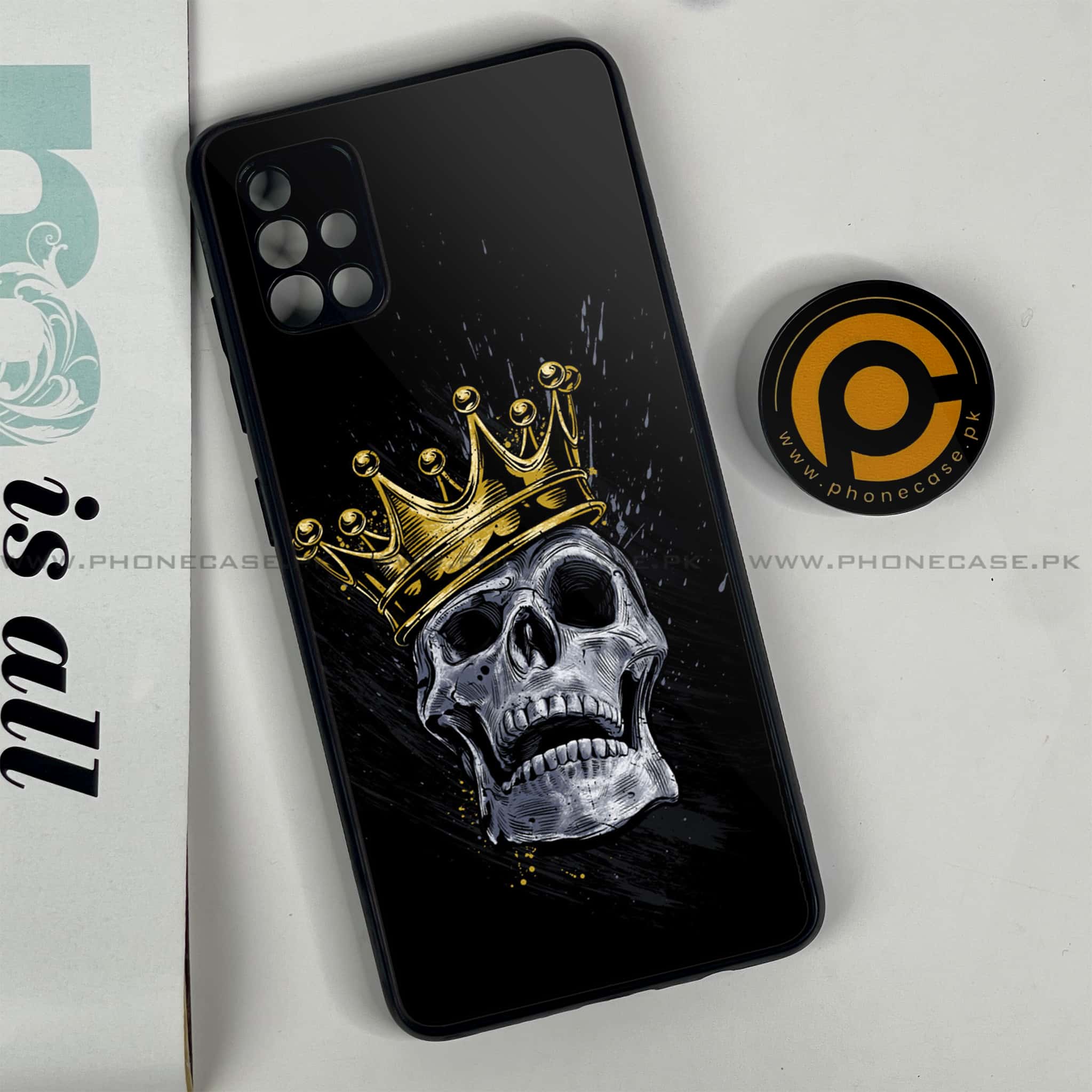 Samsung Galaxy A51 - King Series V 2.0  Series - Premium Printed Glass soft Bumper shock Proof Case