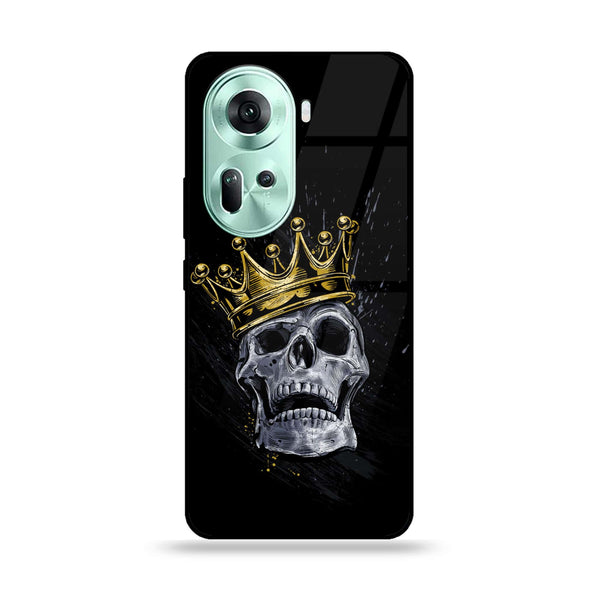 Oppo Reno 11 5G - King 2.0 Design 5 - Premium Printed Glass soft Bumper shock Proof Case CS-42313