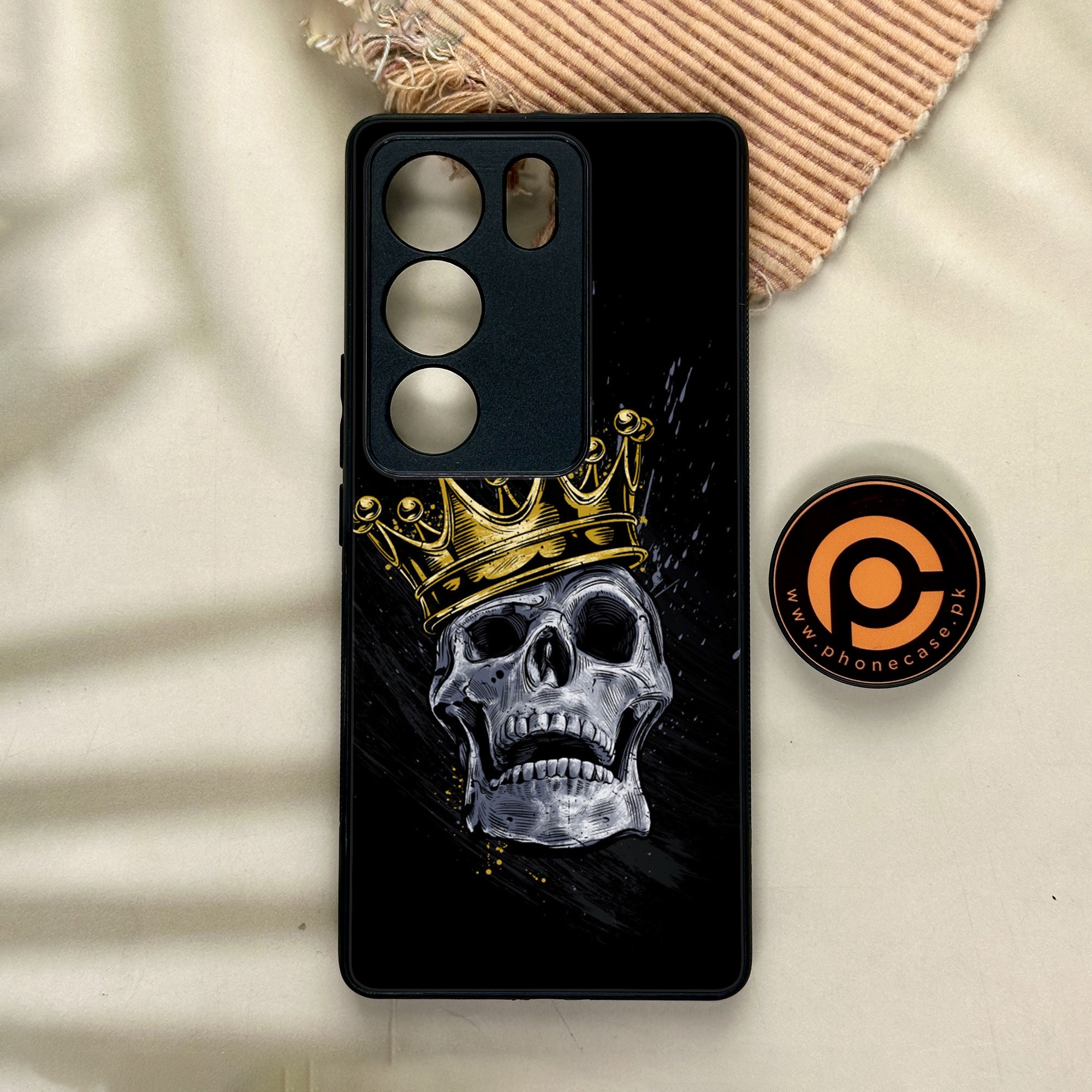 Vivo V29 - King Series V 2.0 - Premium Printed Glass soft Bumper shock Proof Case