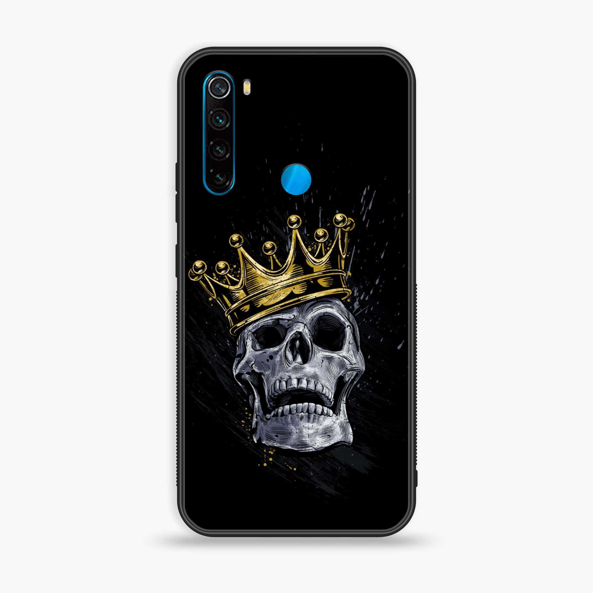 Redmi Note 8 - King Series V 2.0 - Premium Printed Glass soft Bumper shock Proof Case