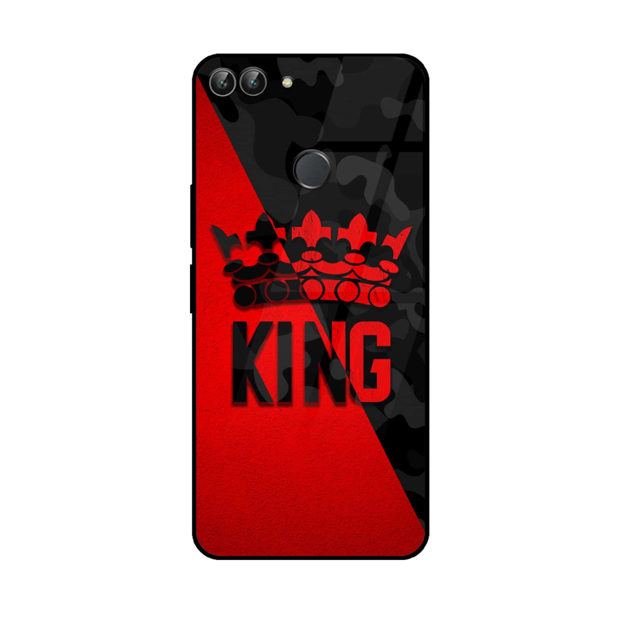 Huawei P Smart - King 2.0 Series - Premium Printed Glass soft Bumper shock Proof Case