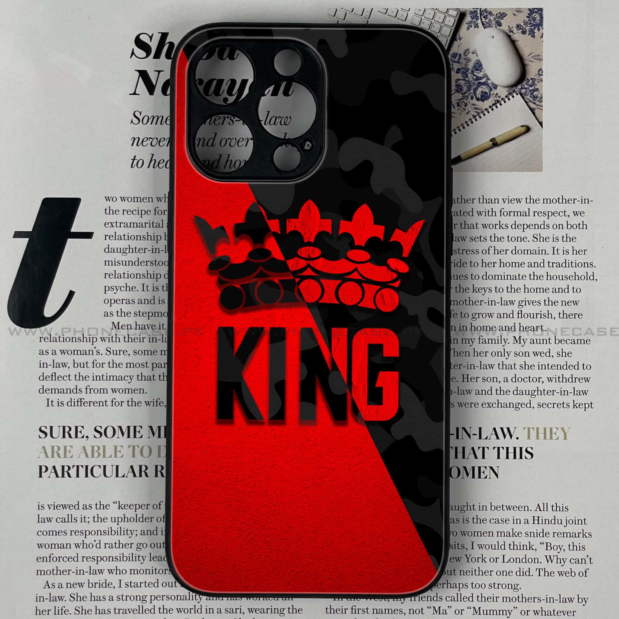 iPhone 11 Pro Max - King Series V 2.0   Series - Premium Printed Glass soft Bumper shock Proof Case