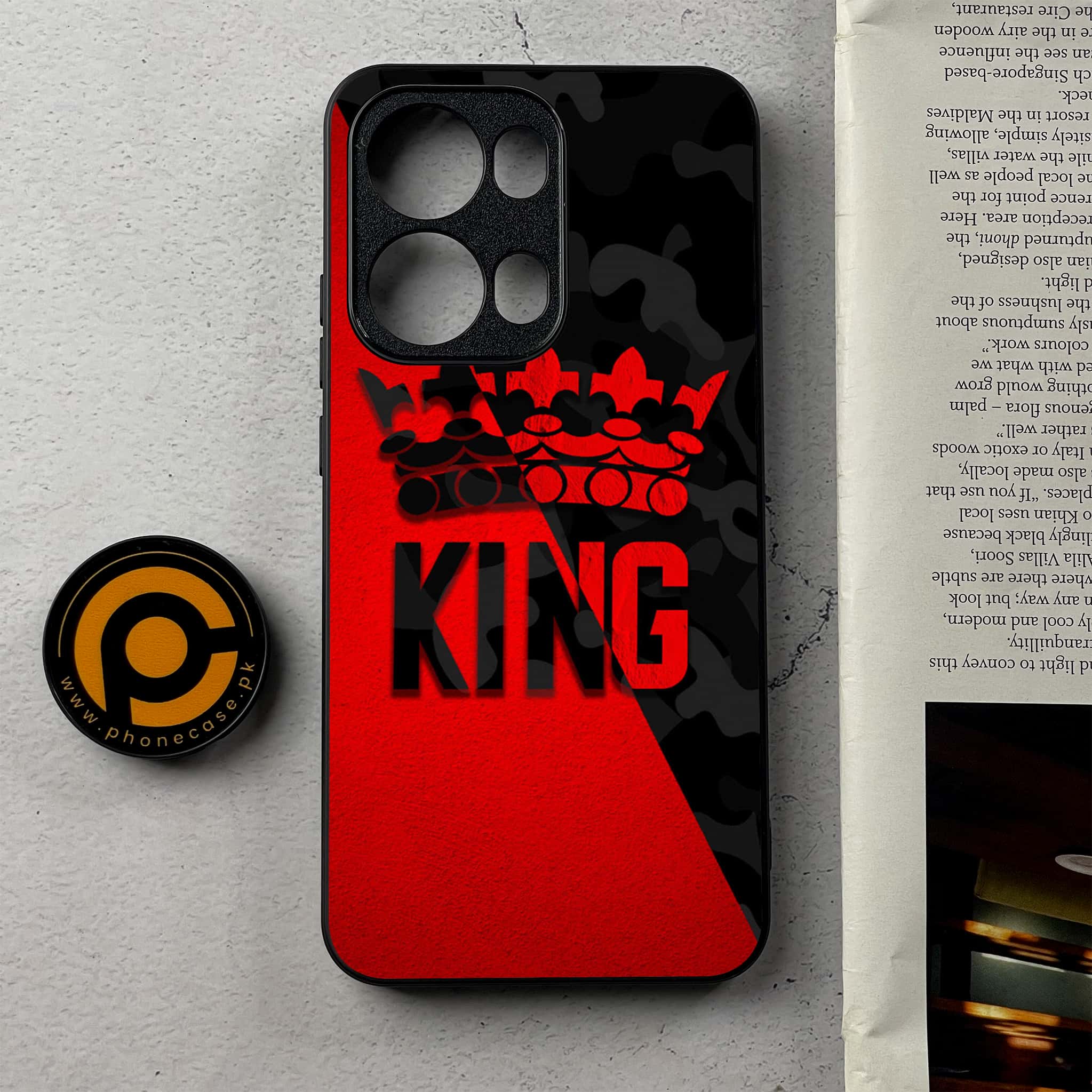 Oppo Reno 13 Pro - King 2.0 Series - Premium Metal Printed Soft Bumper Shockproof Case